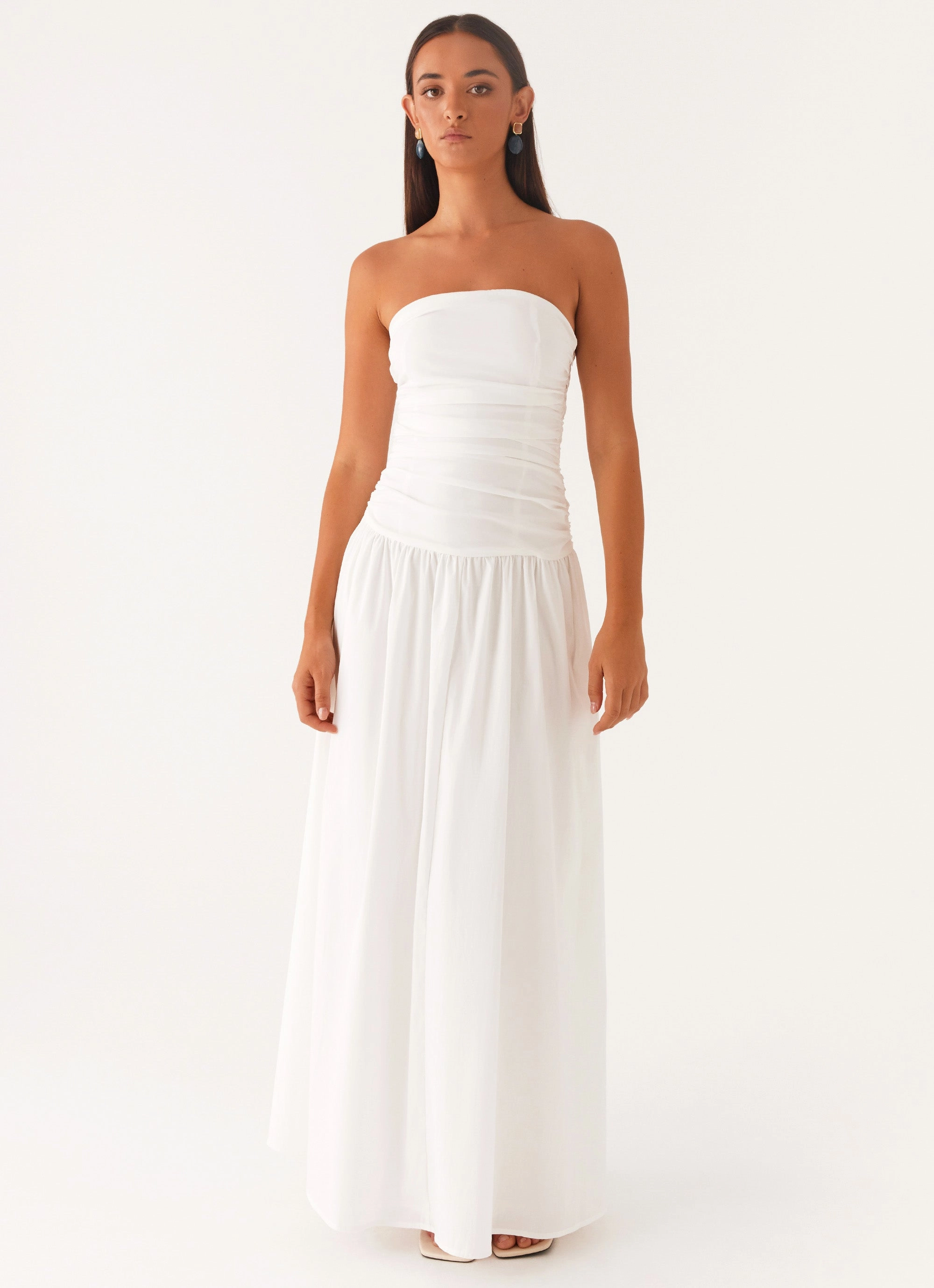 Carmel Maxi Dress - White Clean Grace Autumn Essential