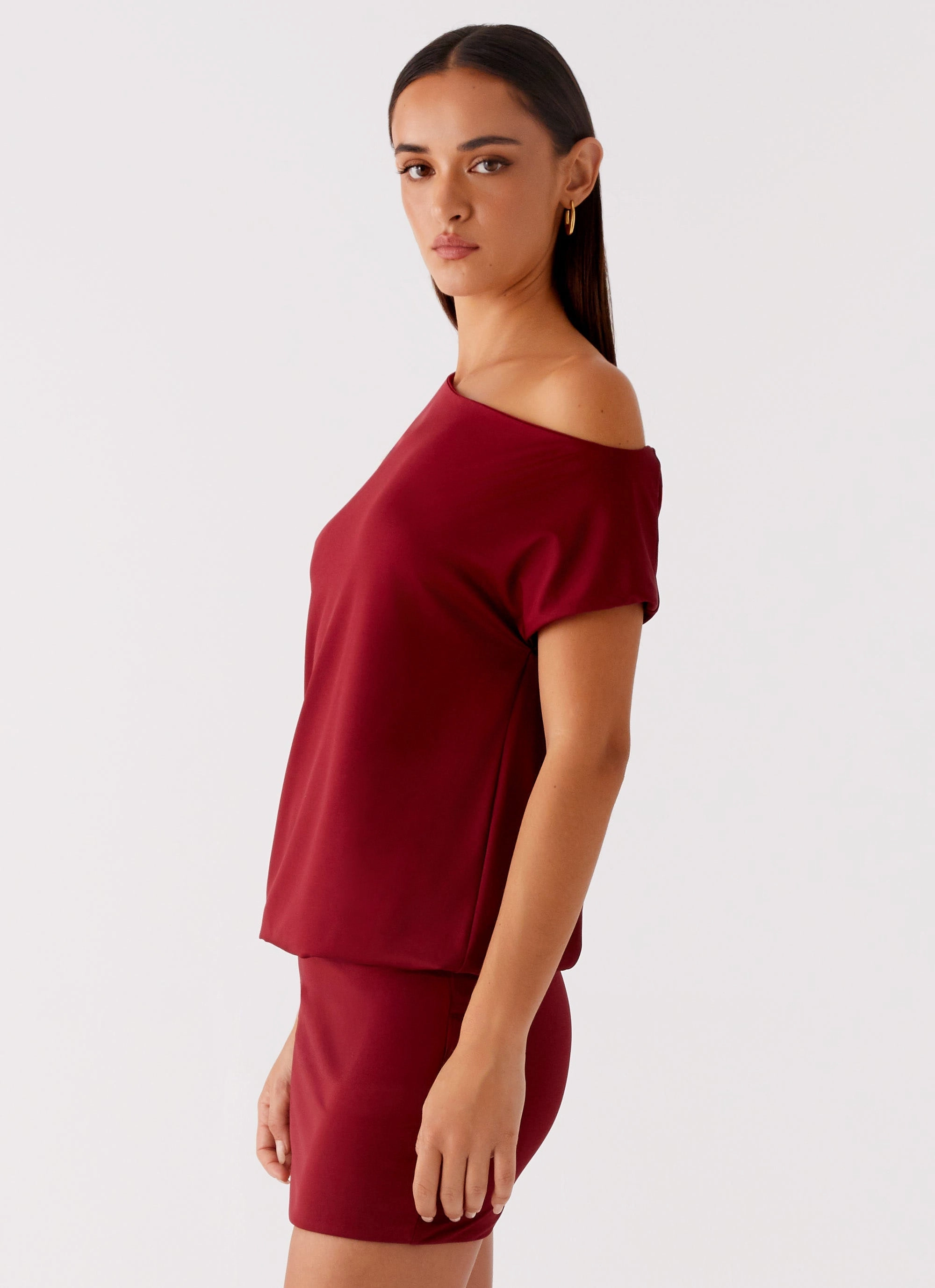Travel Fit Light Flow Paulie Mini Dress - Maroon