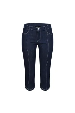 Meems Dusk Denim Capri Pants Laidback Style