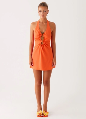 Vibrant color dress Coa Mini Dress - Tangerine