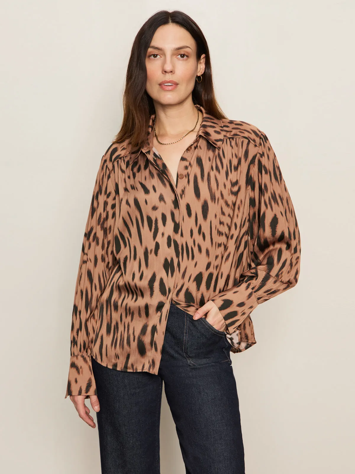 anti static coating Colette Shirt Mocha Leo