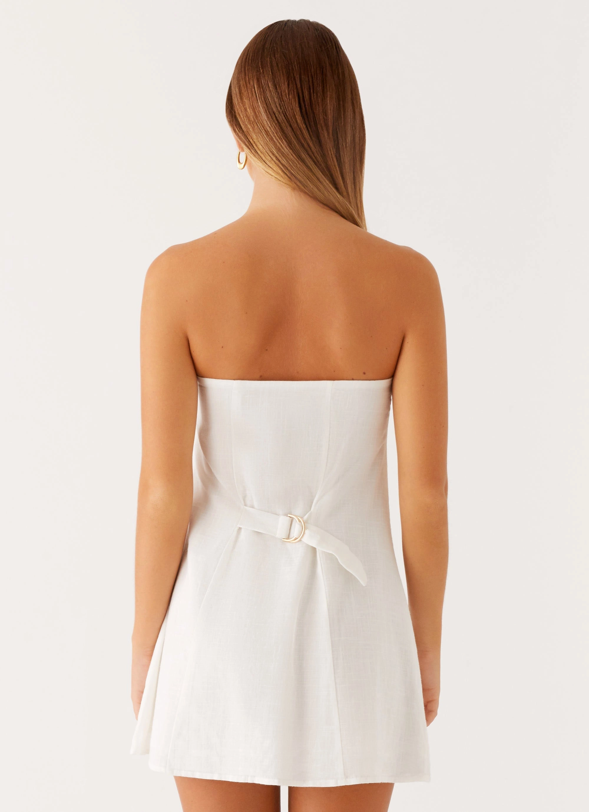 Hazel Mini Dress - White Soft Gradient Summer Mood