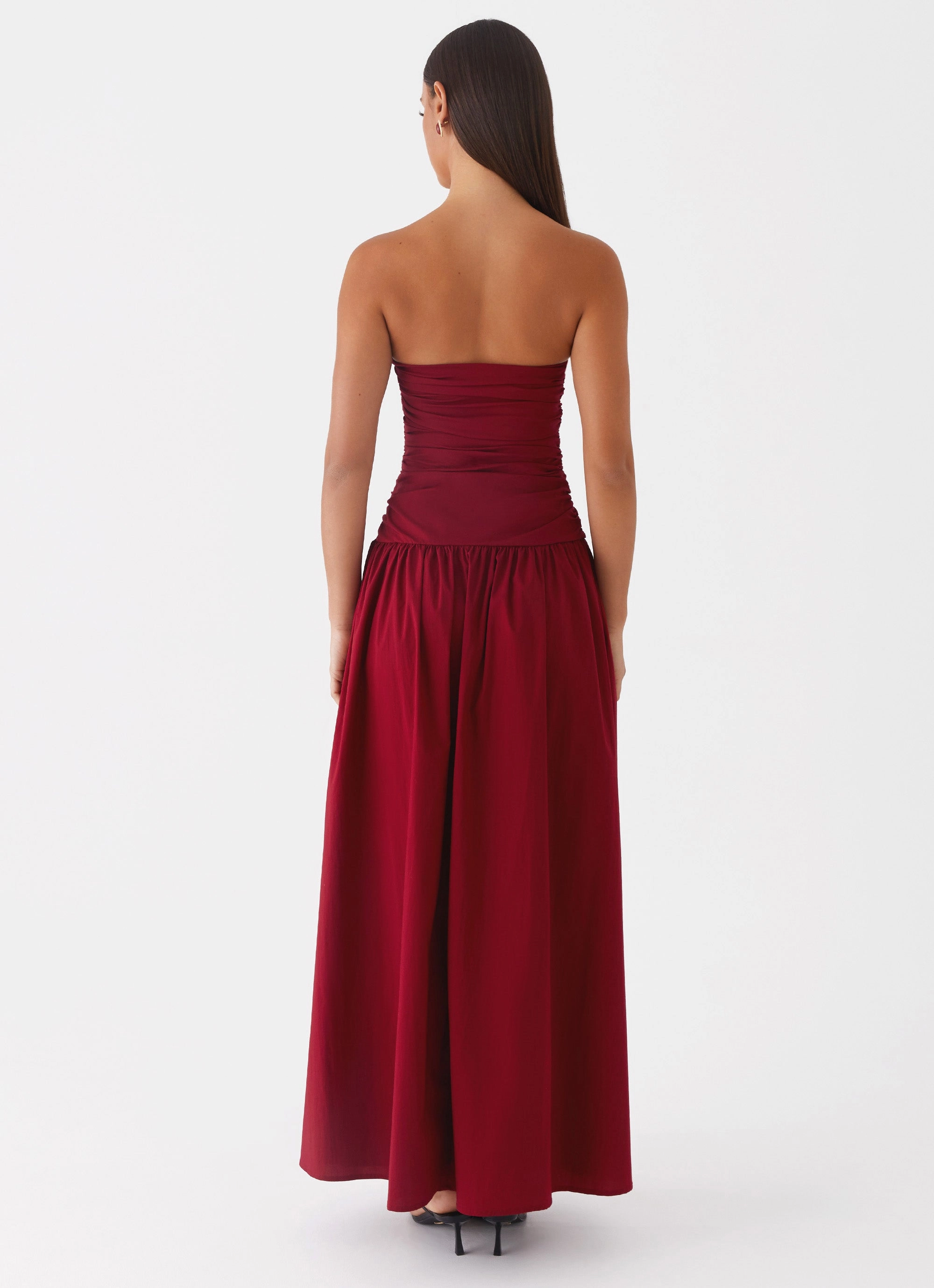 Date Vibe Soft-touch daywear Carmel Maxi Dress - Merlot