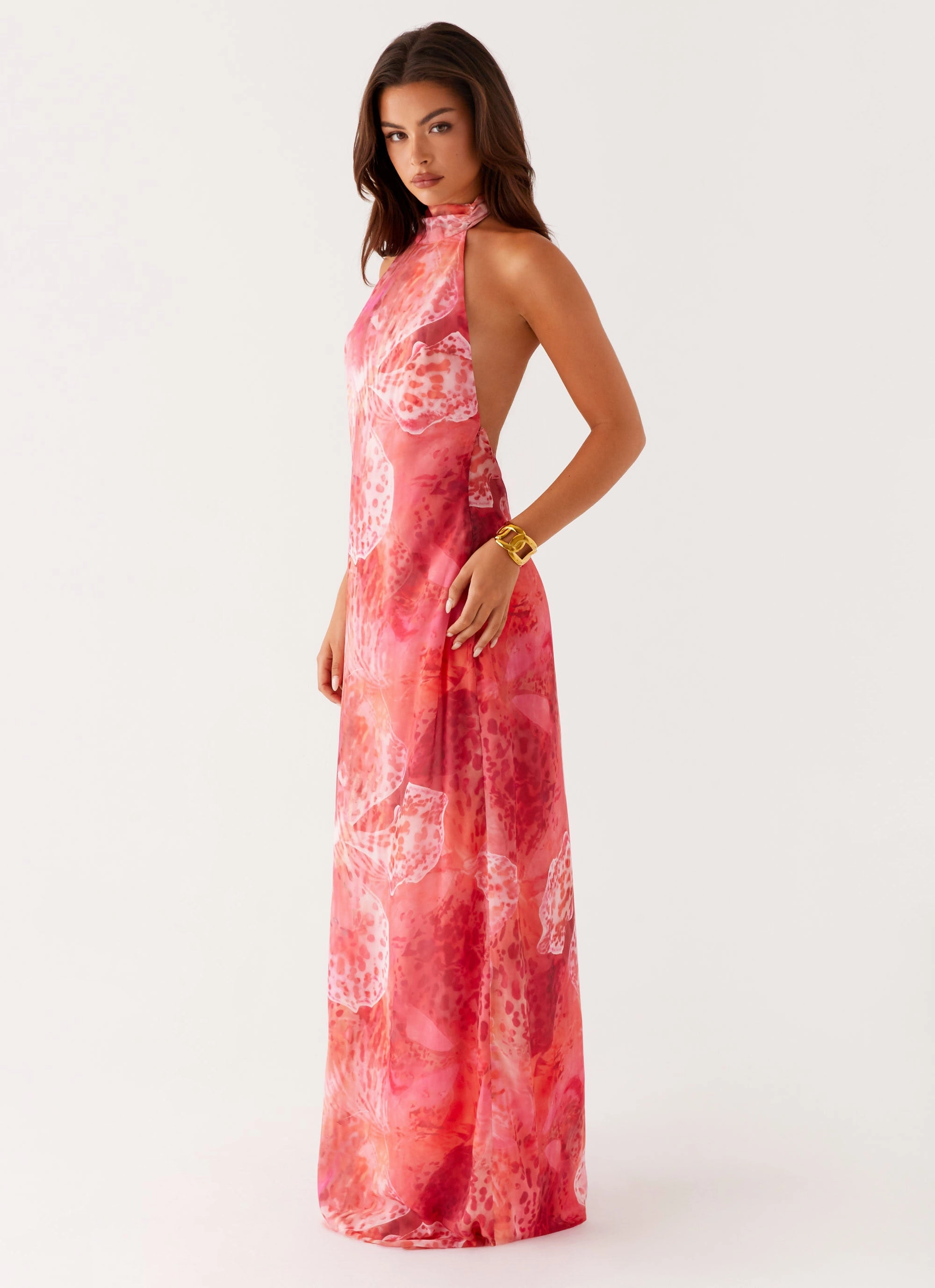 Breathable Material California Maxi Dress - Flamingo Fling
