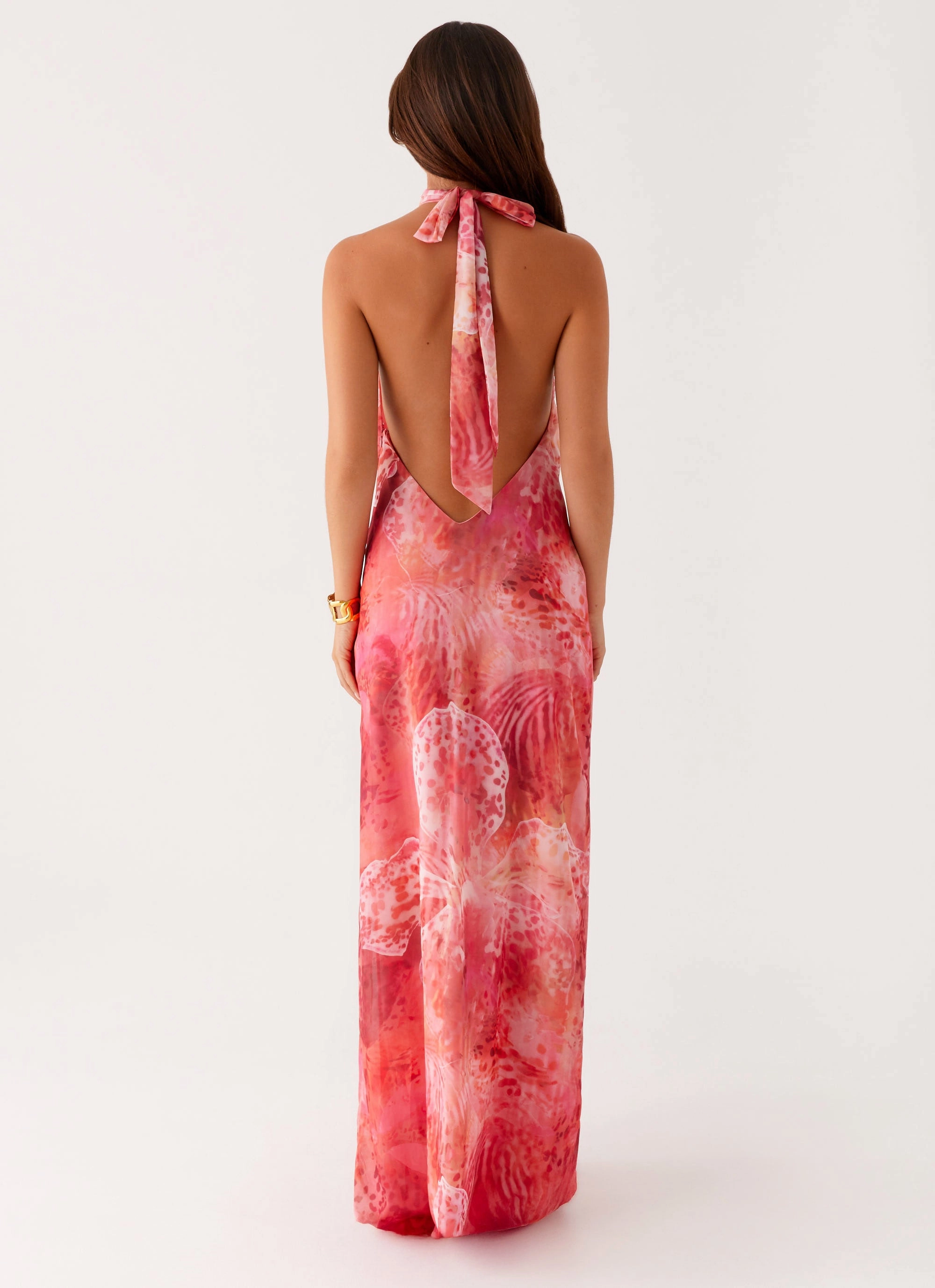 Autumn Mood California Maxi Dress - Flamingo Fling