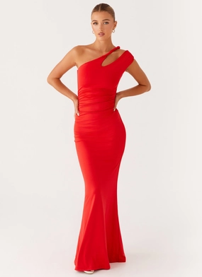 City Layer Timeless office dress Lopez Maxi Dress - Tangerine