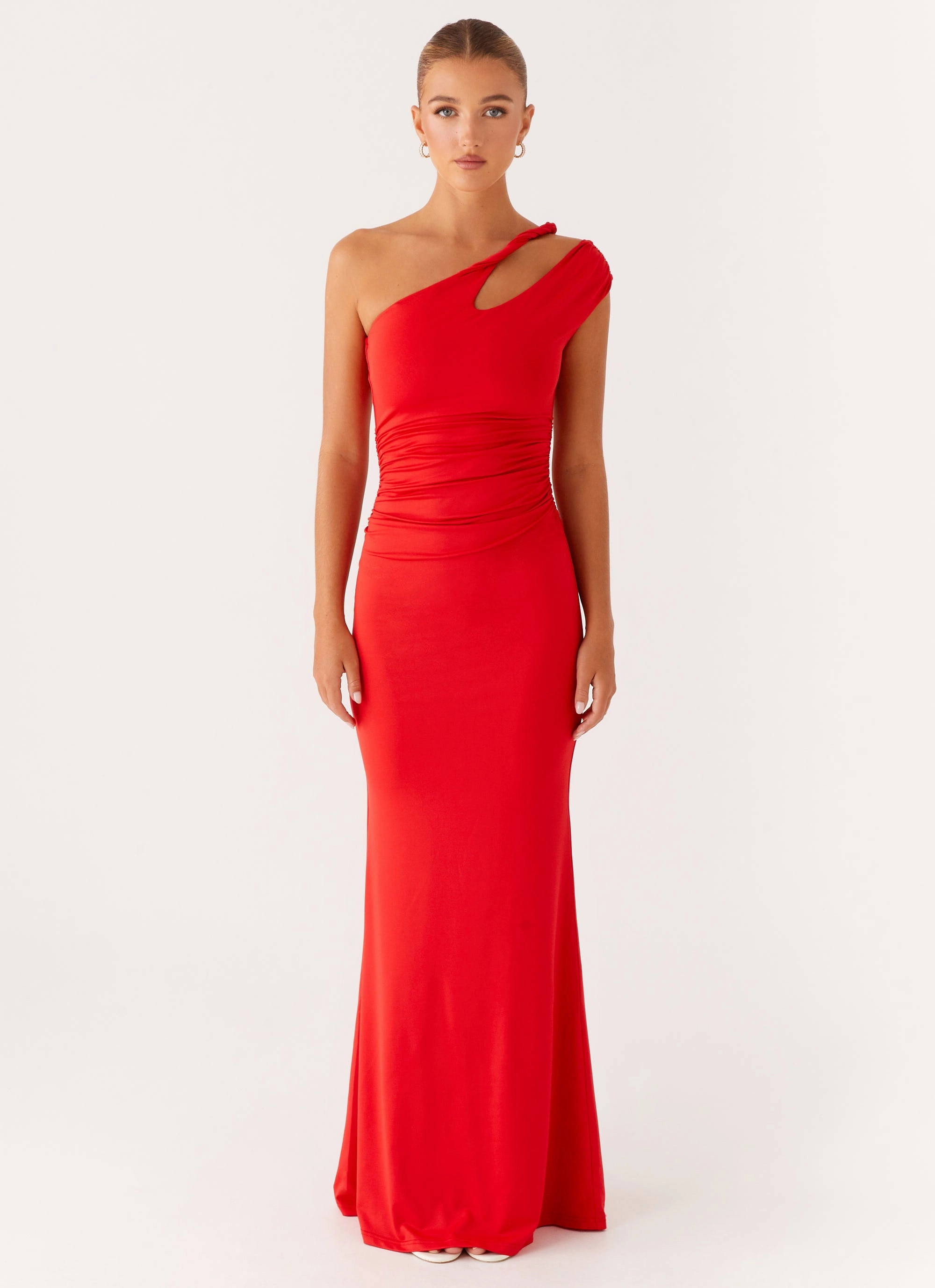 Eco-friendly Beaded-Edge Lopez Maxi Dress - Tangerine