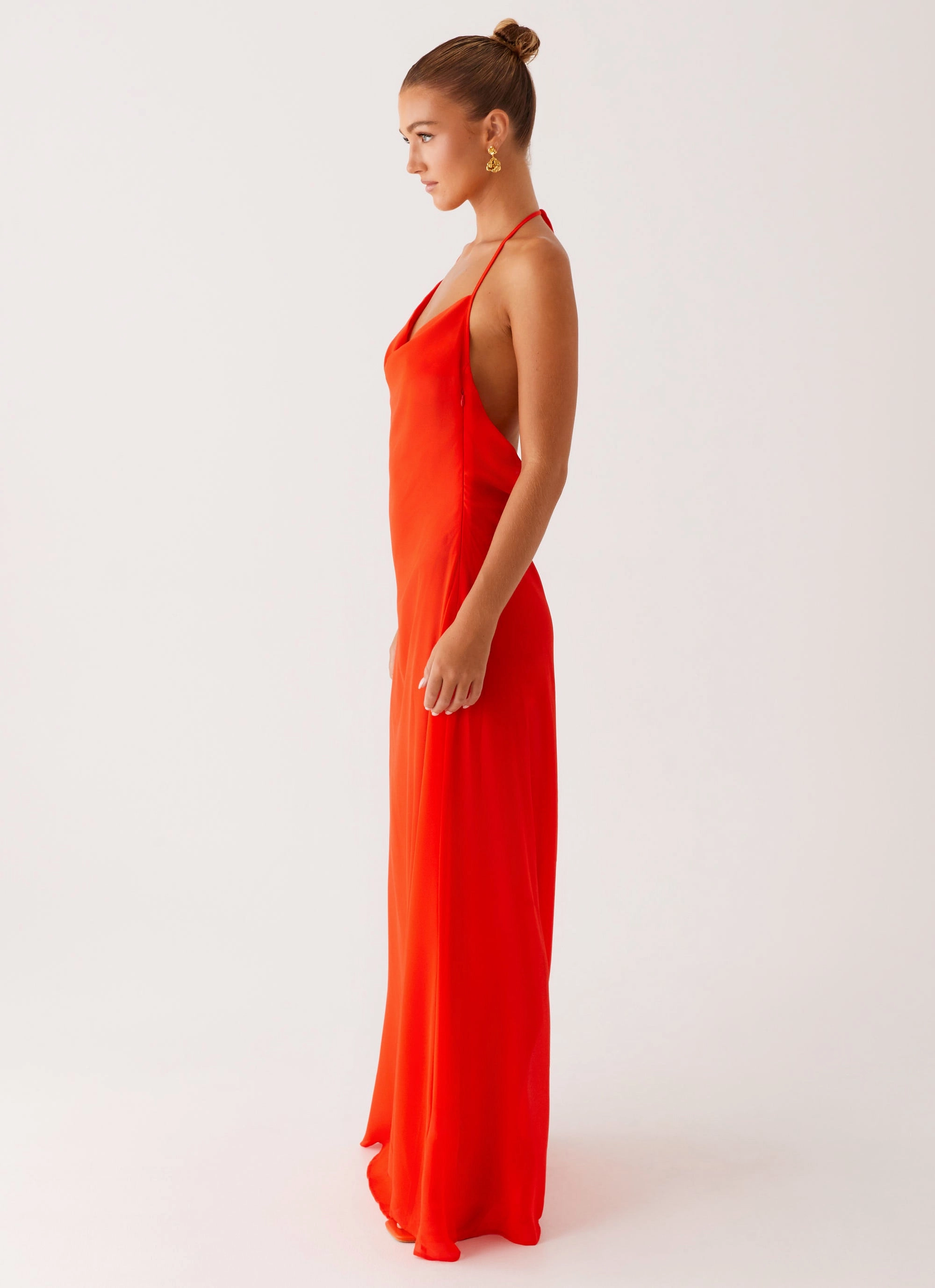 Fashionable And Functional Fantasy Maxi Dress - Orange