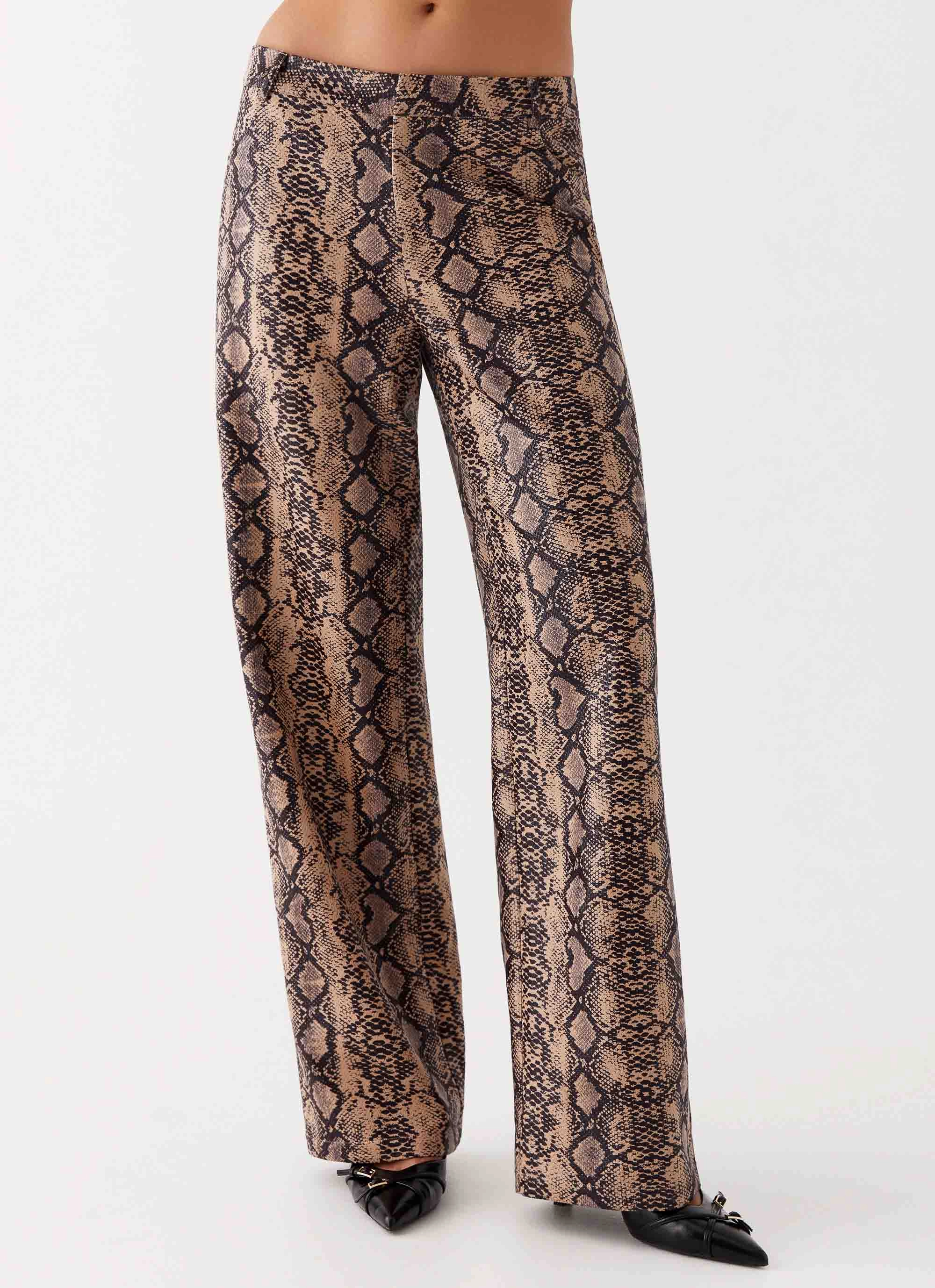 Presley Slim Fit Pants - Snake Statement Piece