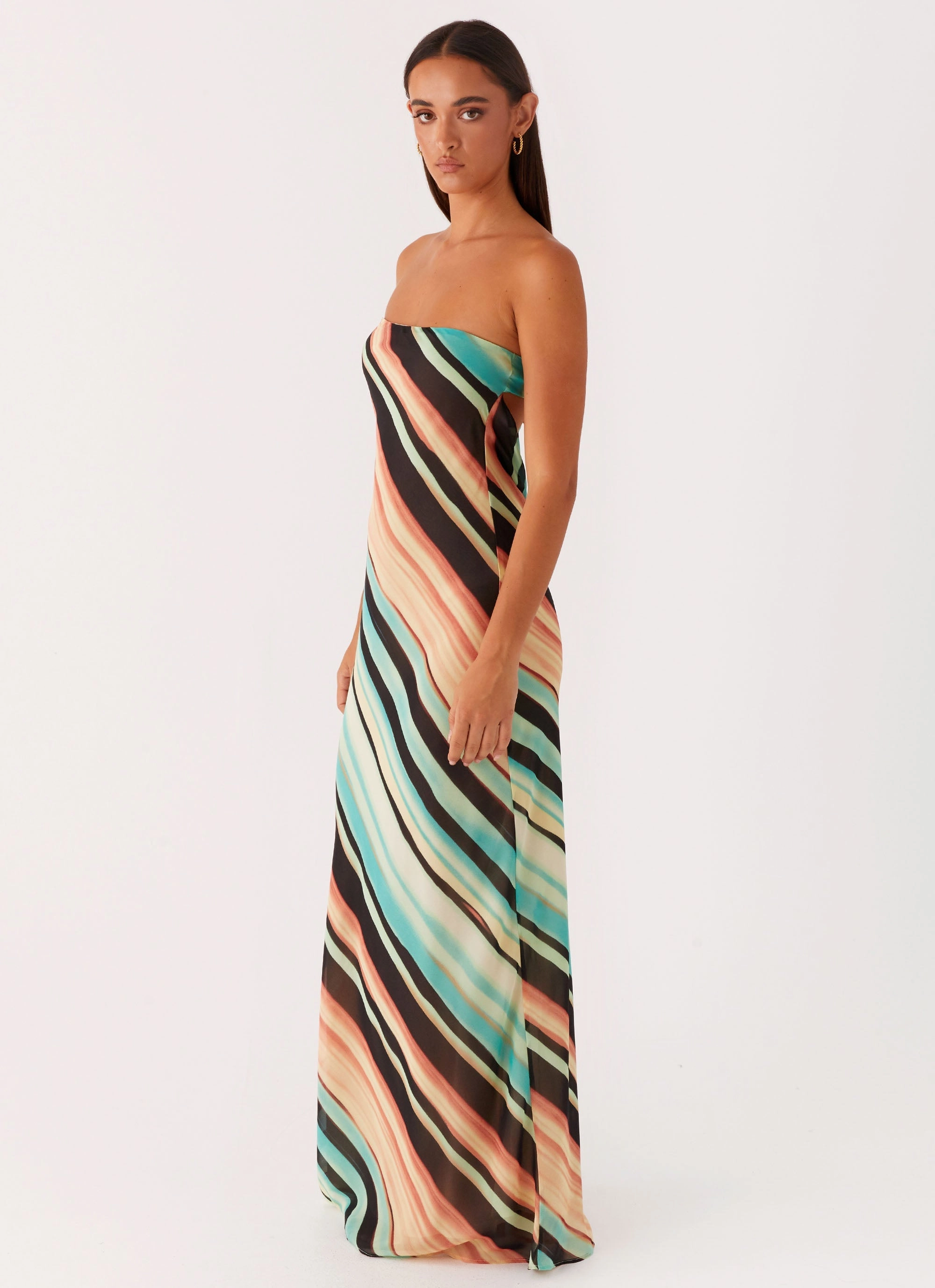 Texture Softness Como Maxi Dress - Stripe