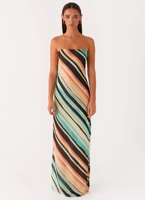 Como Maxi Dress - Stripe Daily Wear All Timewear