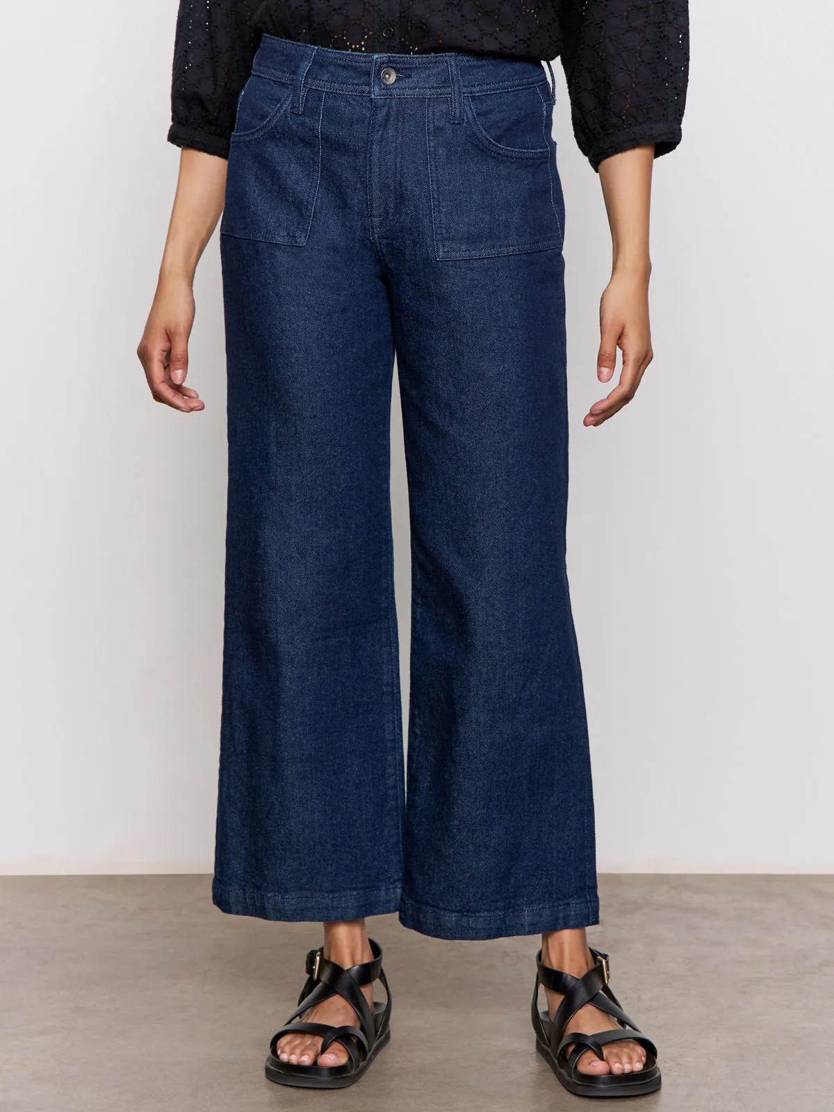 Stretch waistband League Crop Jeans Plot Twist