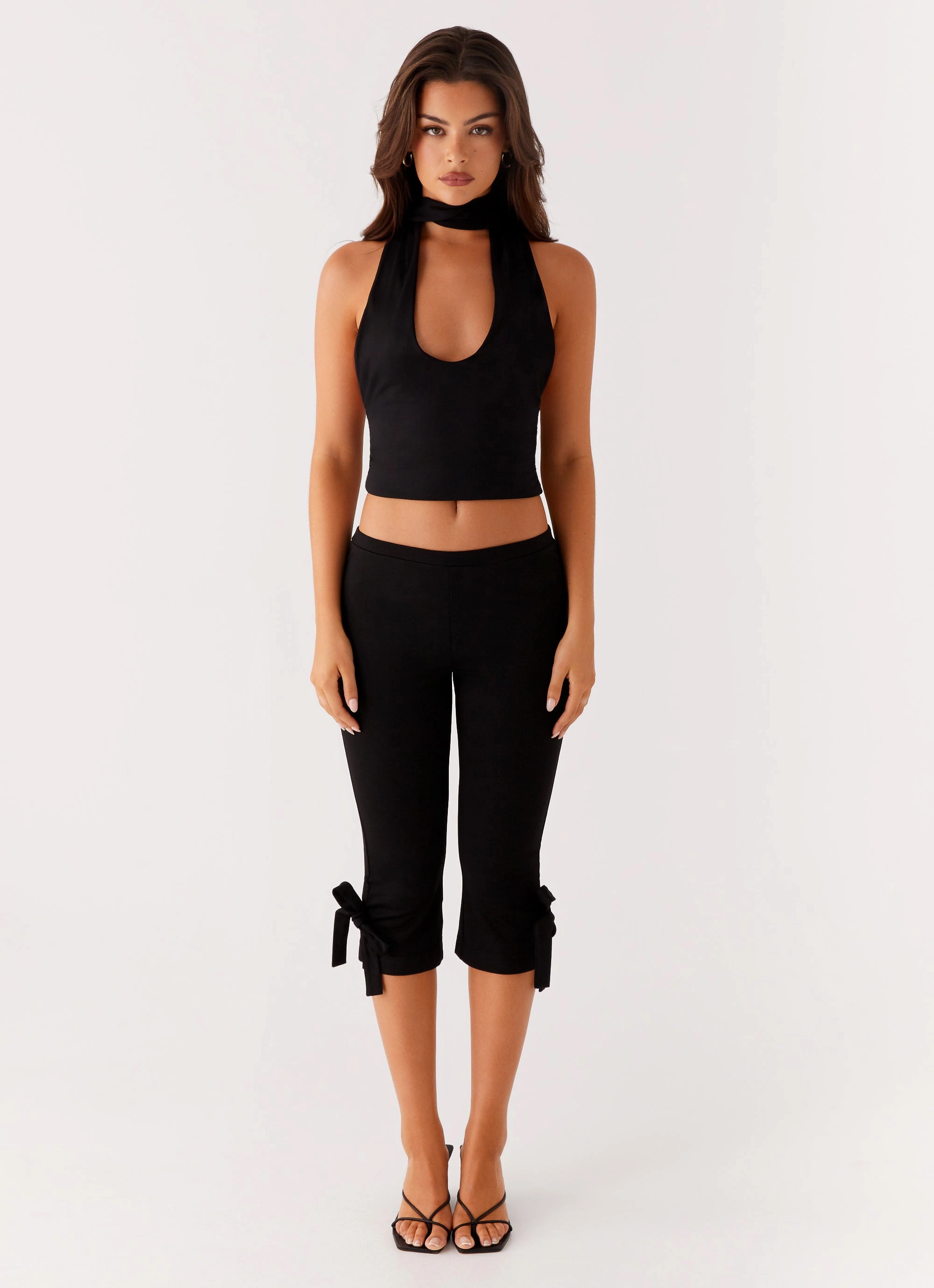 Trendy Wear Takeover Capri Pants - Black