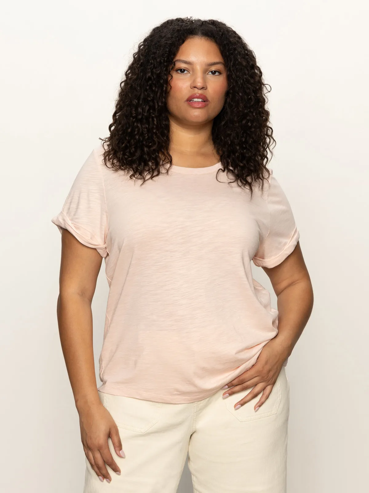 Perfect Tee Remix Earth Pink Extended Sizing Adjustable Cuffs