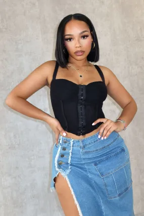 Go Getter Mesh Corset Top Flexible Waistband Flowing Design