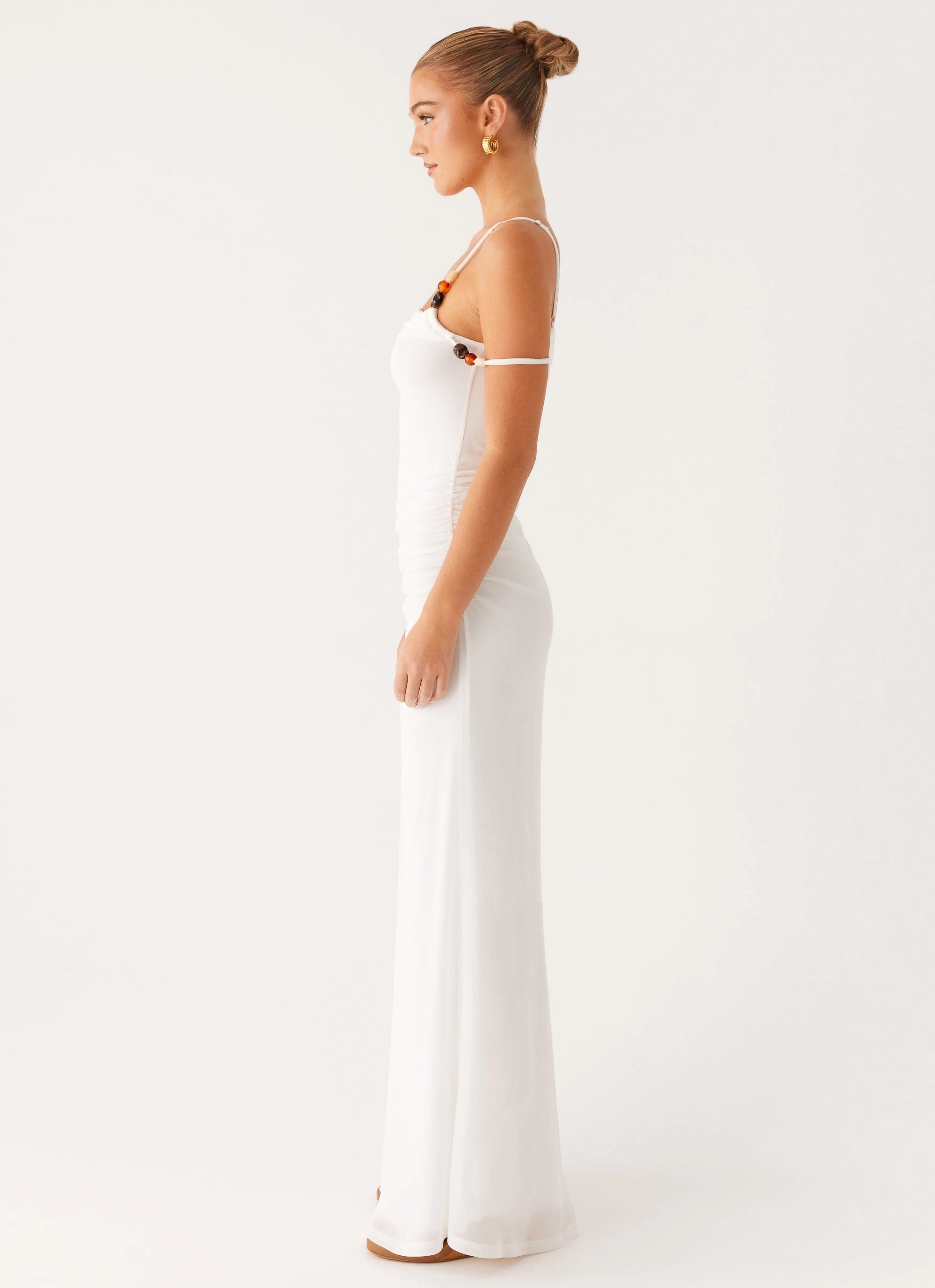 Multi Season Sharp Detail Conquer Maxi Dress - Off White