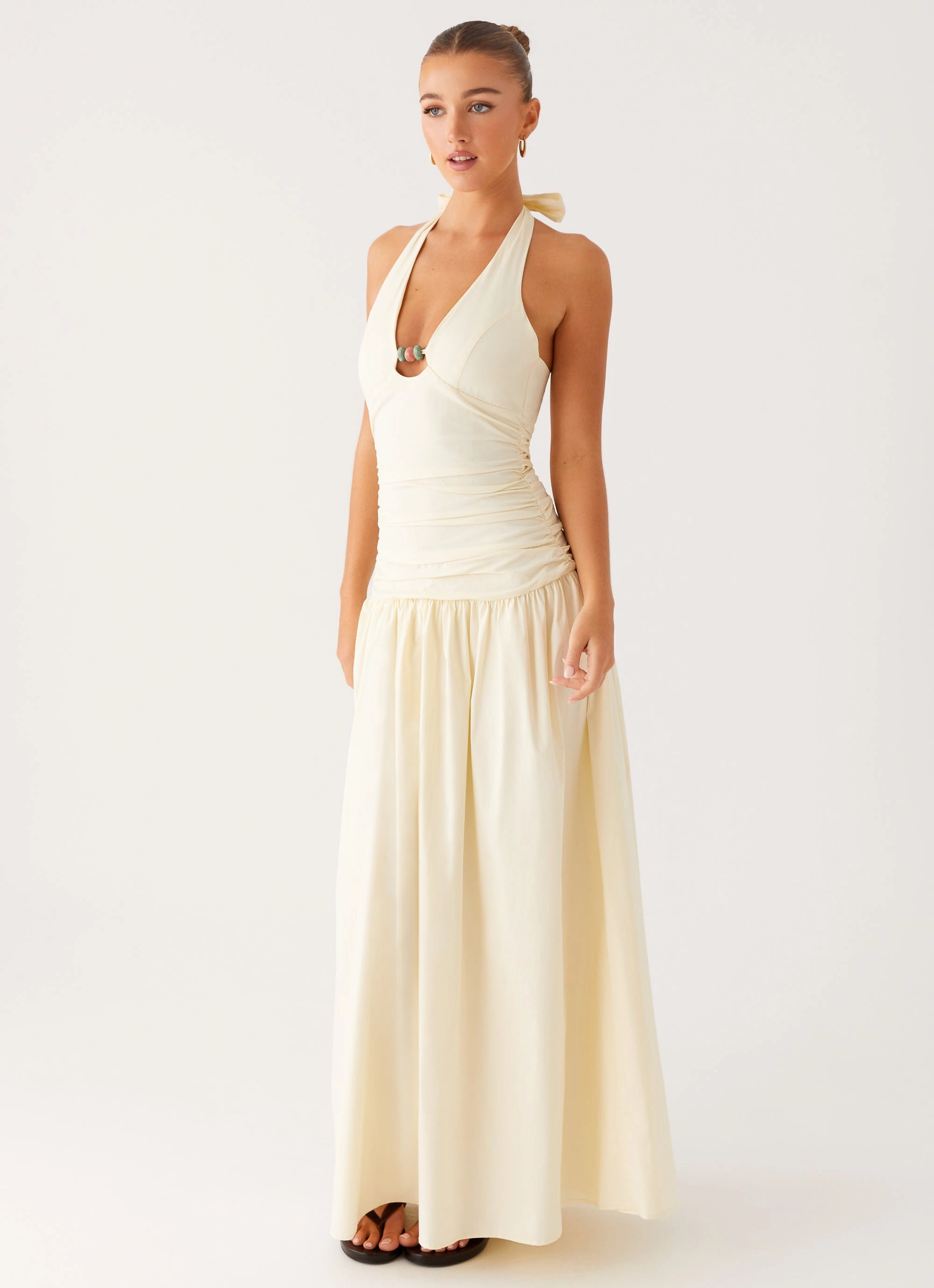 Val Maxi Dress - Lemon summer look