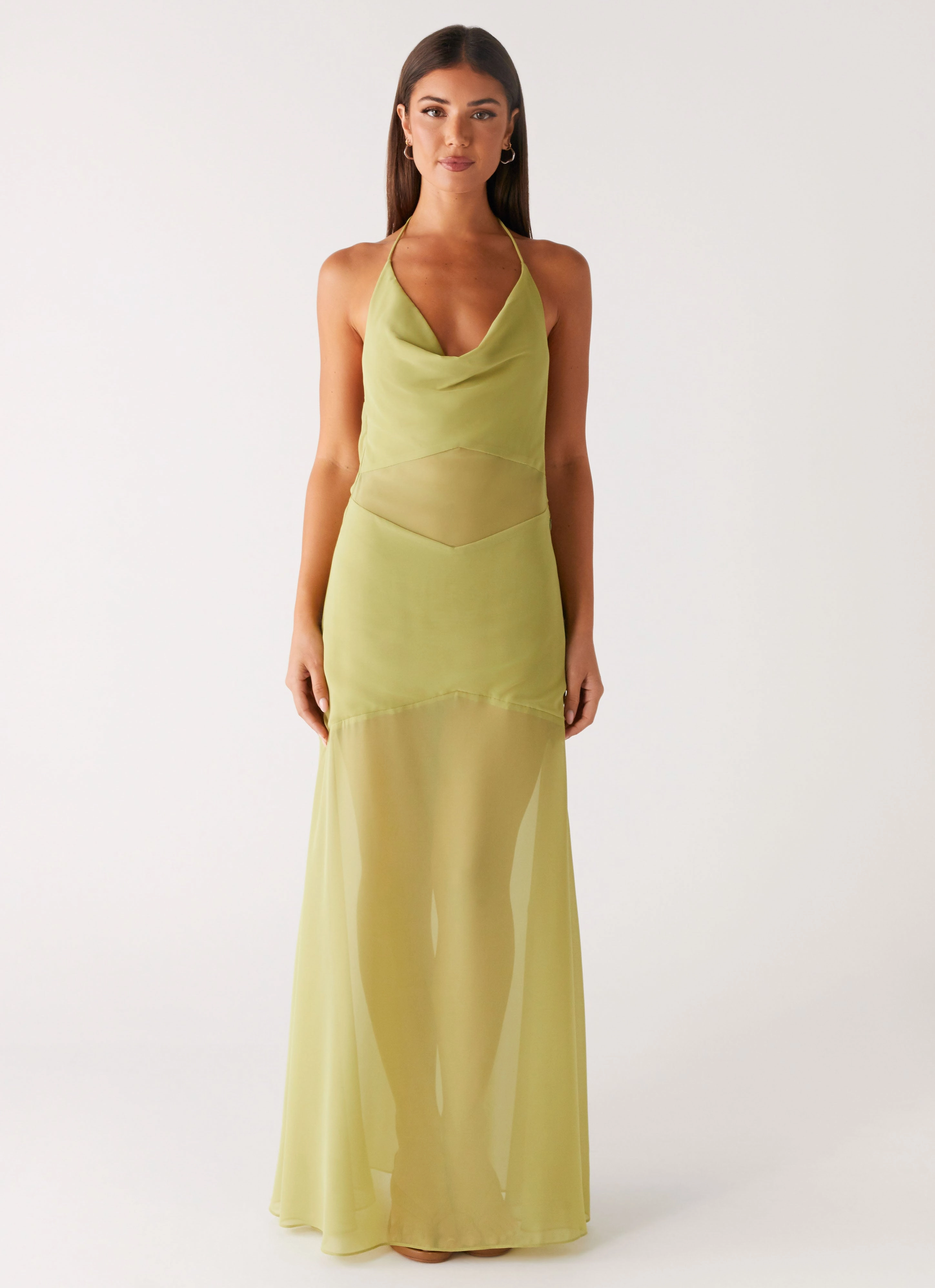 Texture Glow Samoa Maxi Dress - Lime
