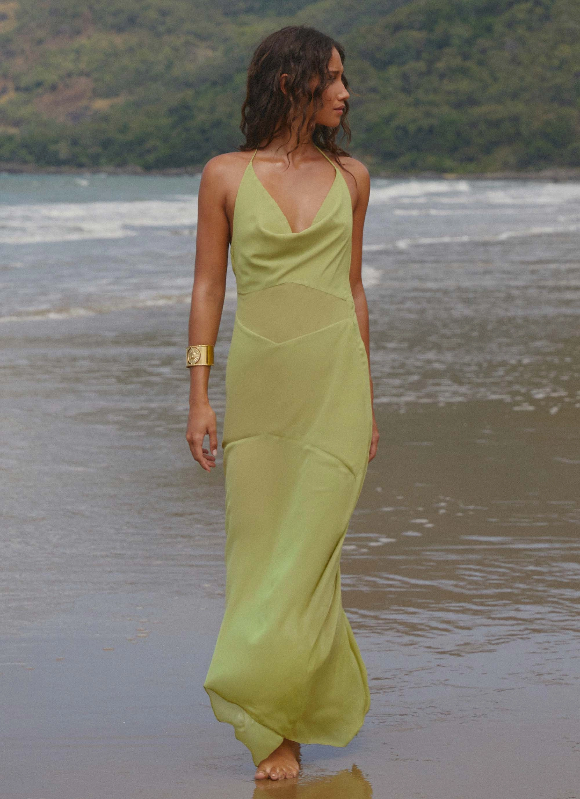 Refined touch Samoa Maxi Dress - Lime