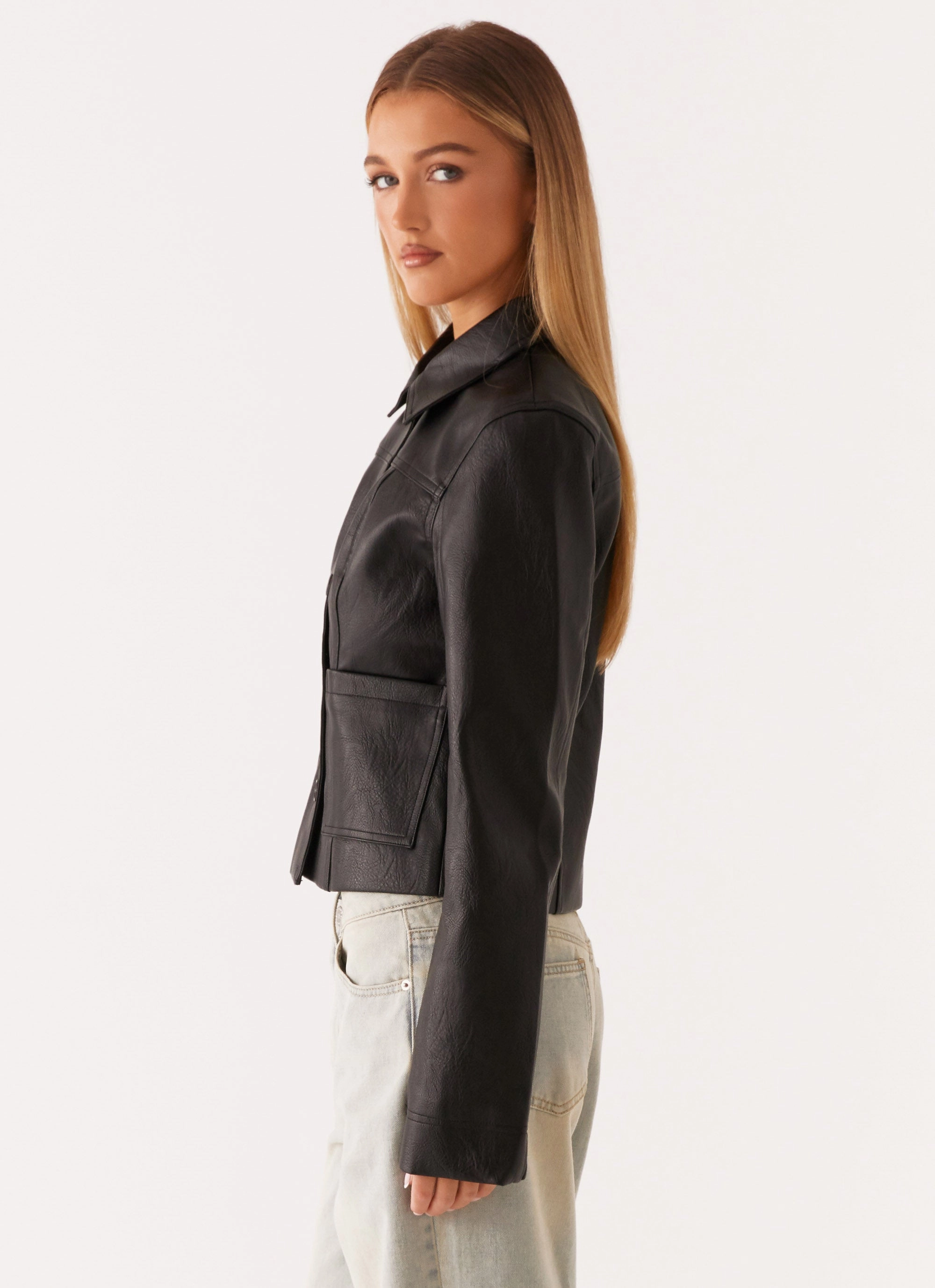 Verona Faux Leather Jacket - Black Stylish suitable for beauty pageants