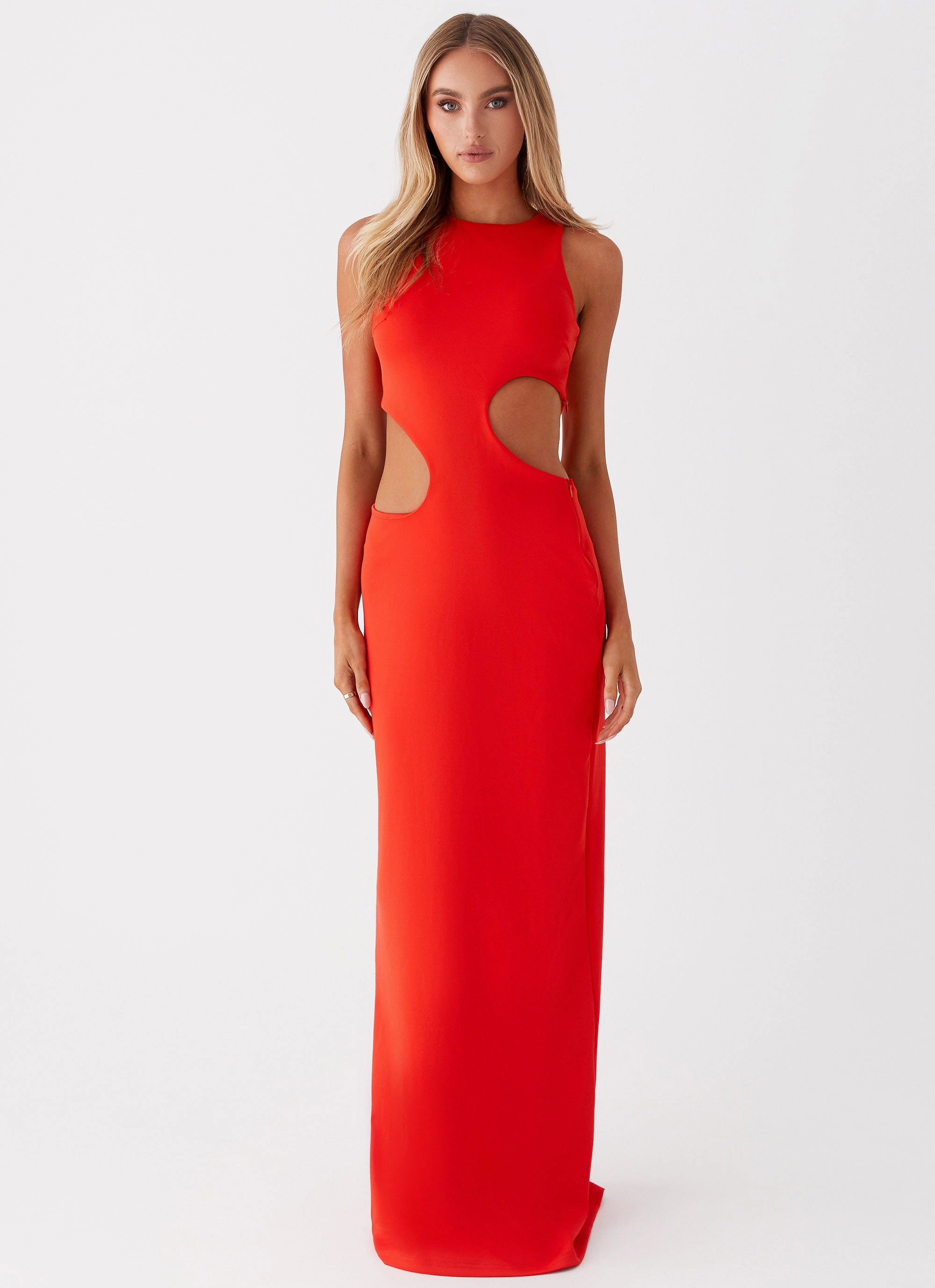 Comfortable Look Work-Ready Look Vaeloria Maxi Dress - Red