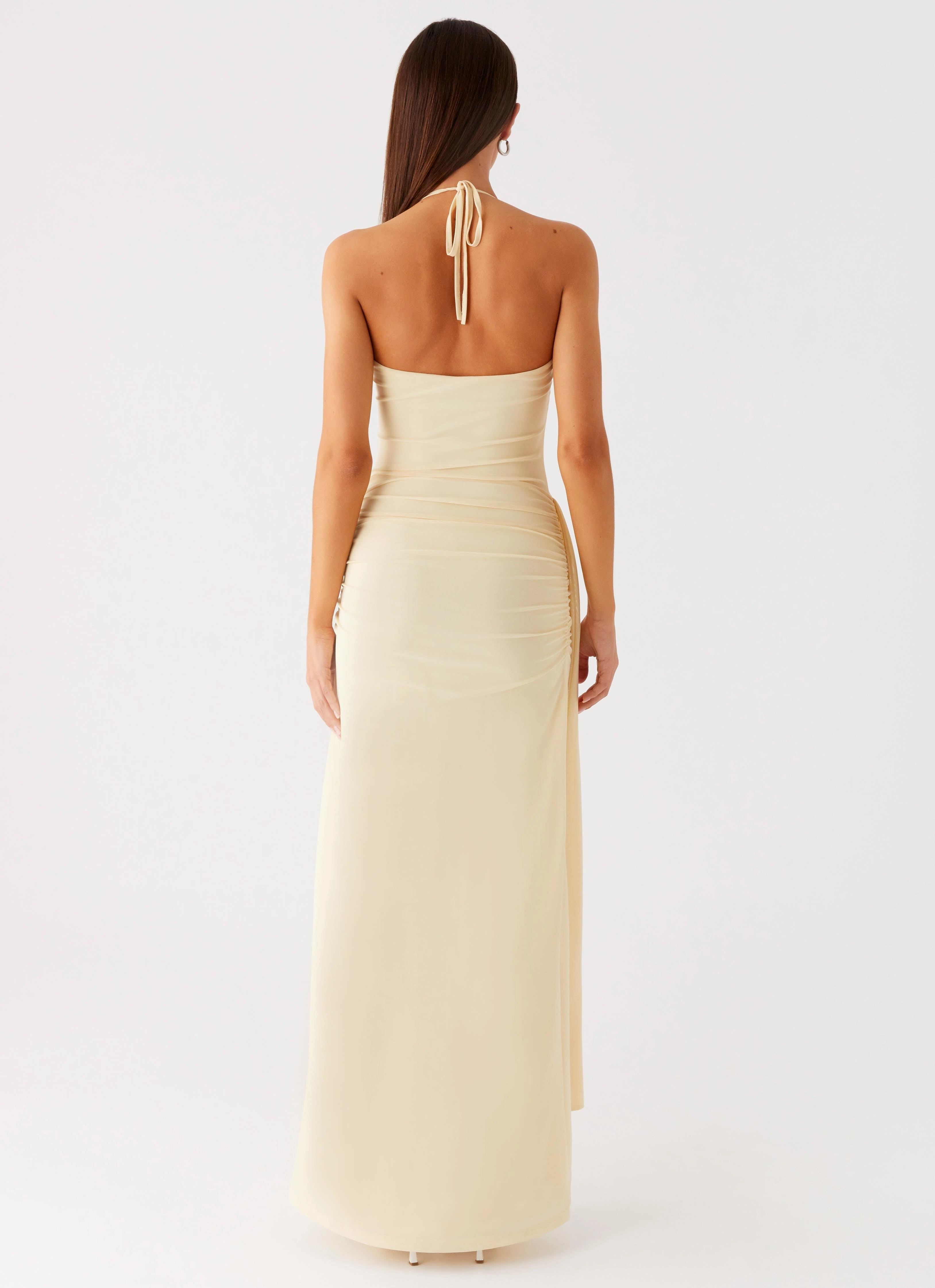 Signal Halter Maxi Dress - Sunny Yellow Holiday Wear