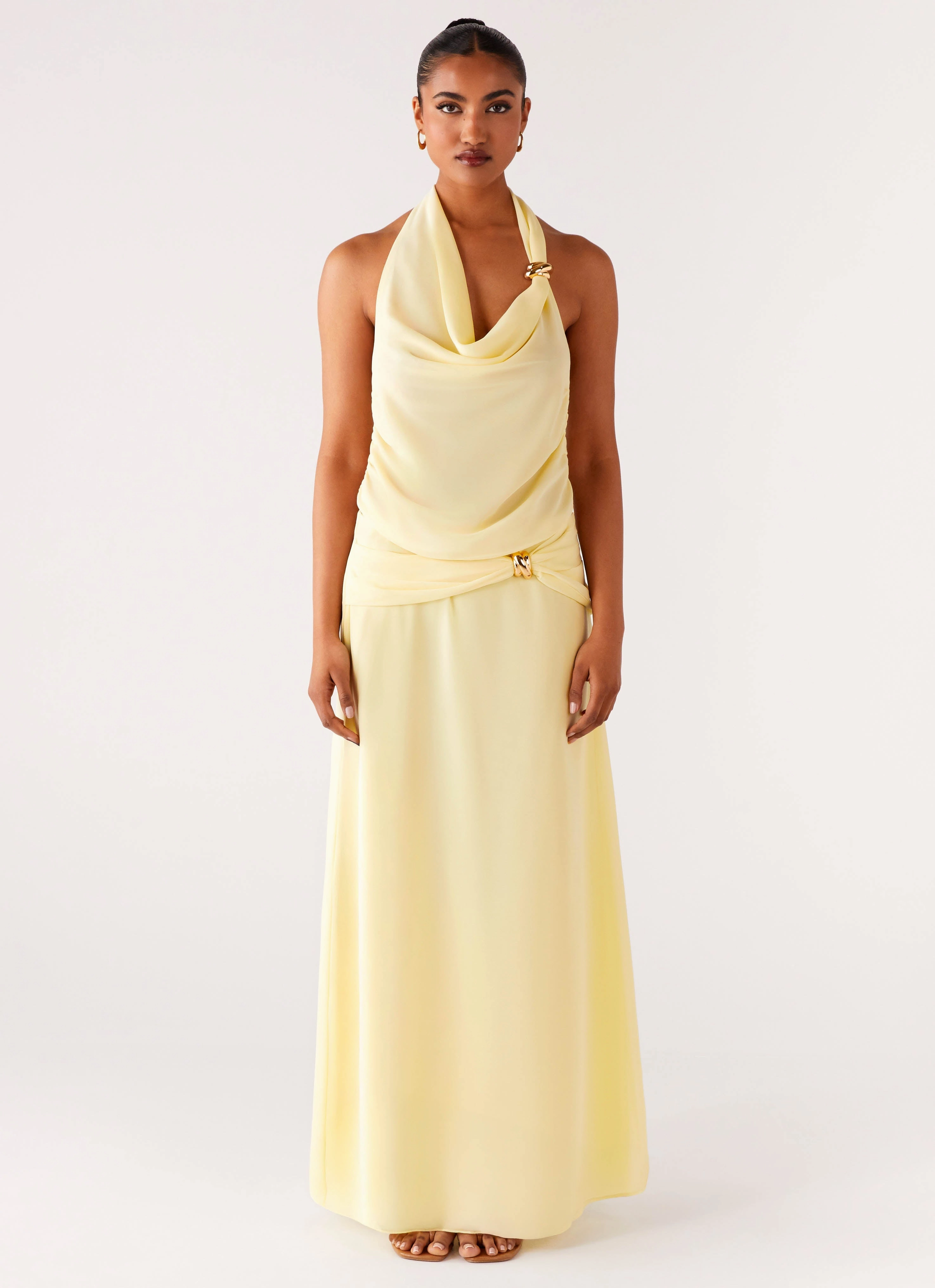 Anuhea Maxi Skirt - Yellow Tapered Cut