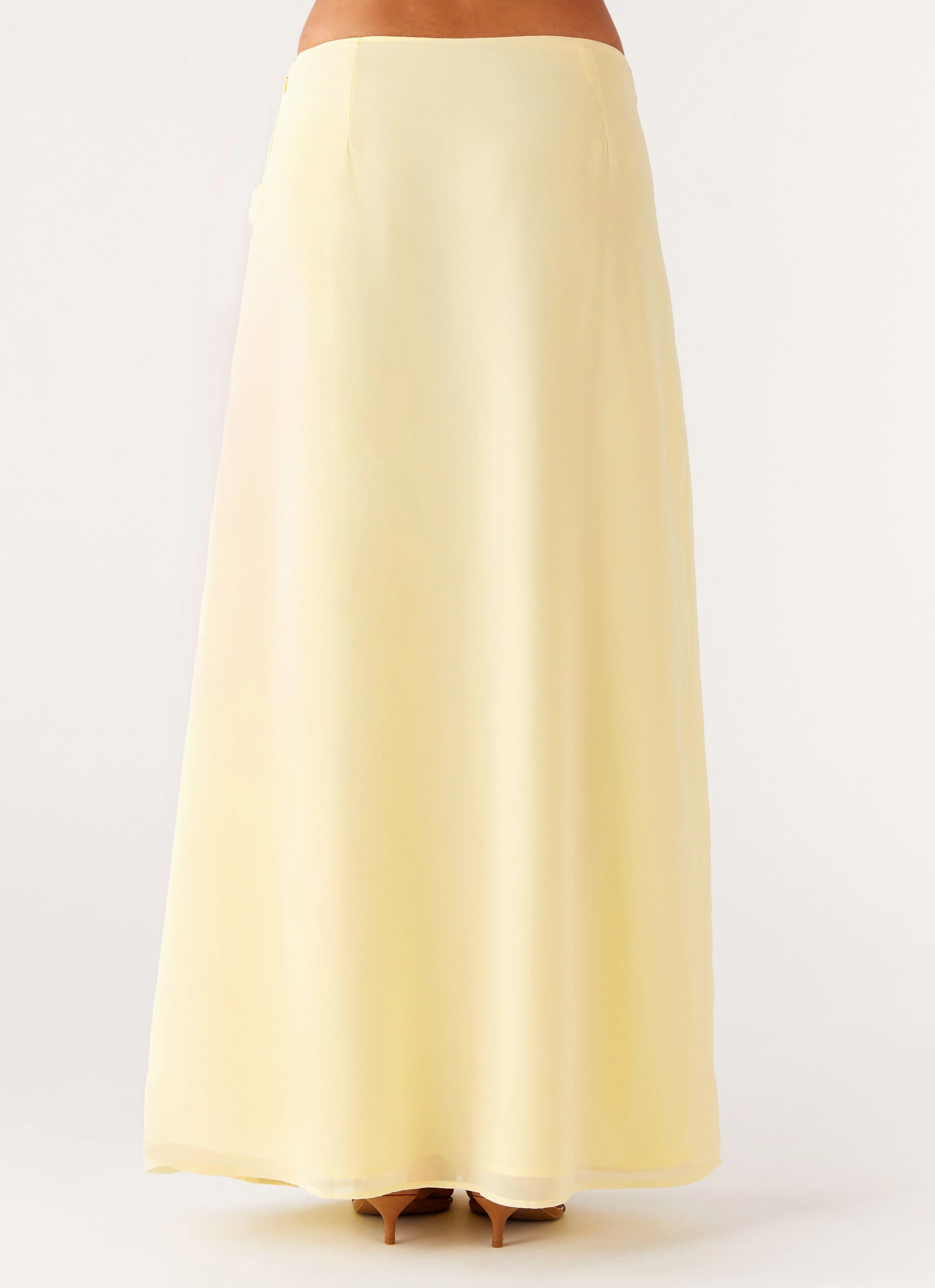 Fashionable Waist Durable Twill Anuhea Maxi Skirt - Yellow