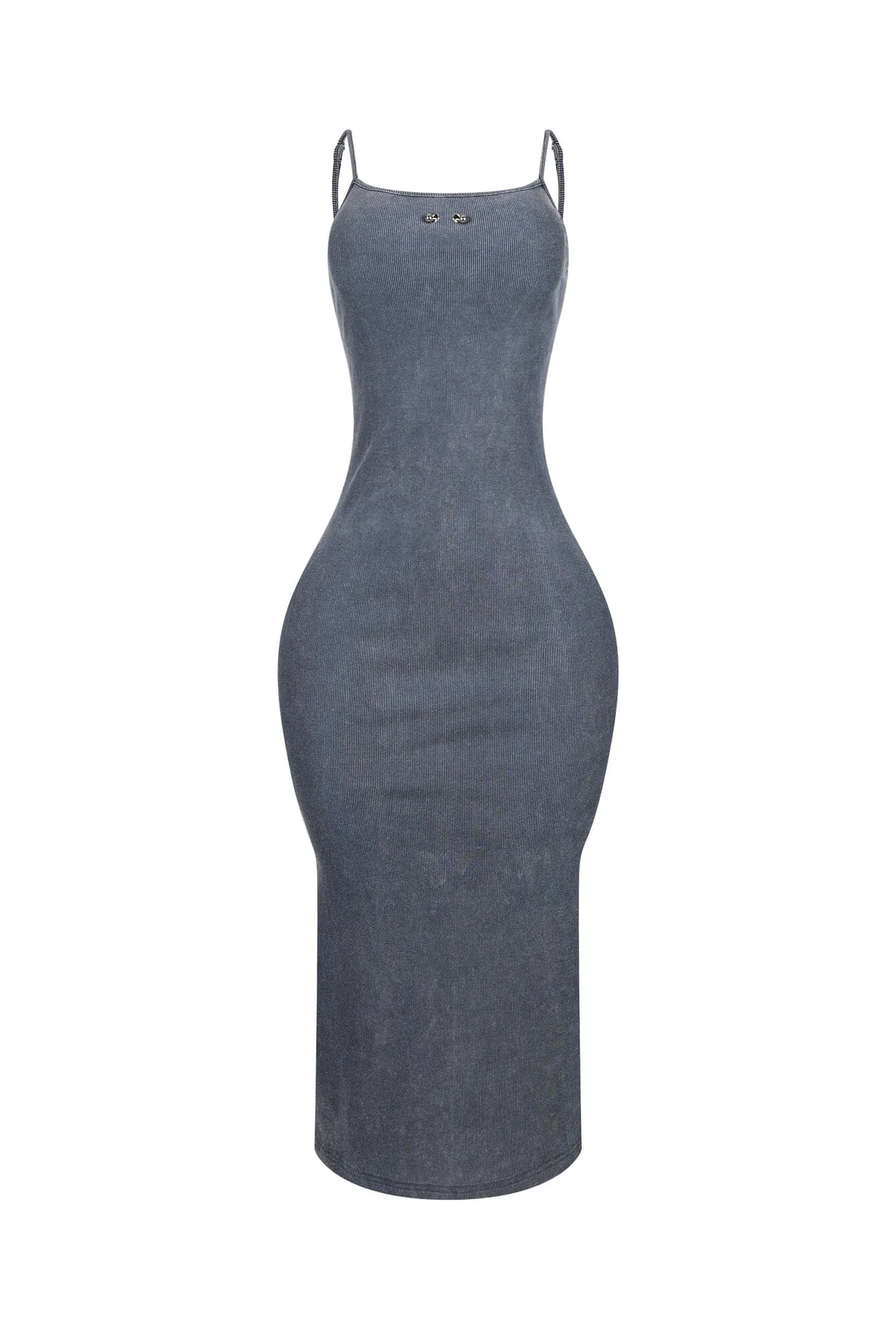 Office Wear Side Slit Piona Mineral Washed Tank Dress