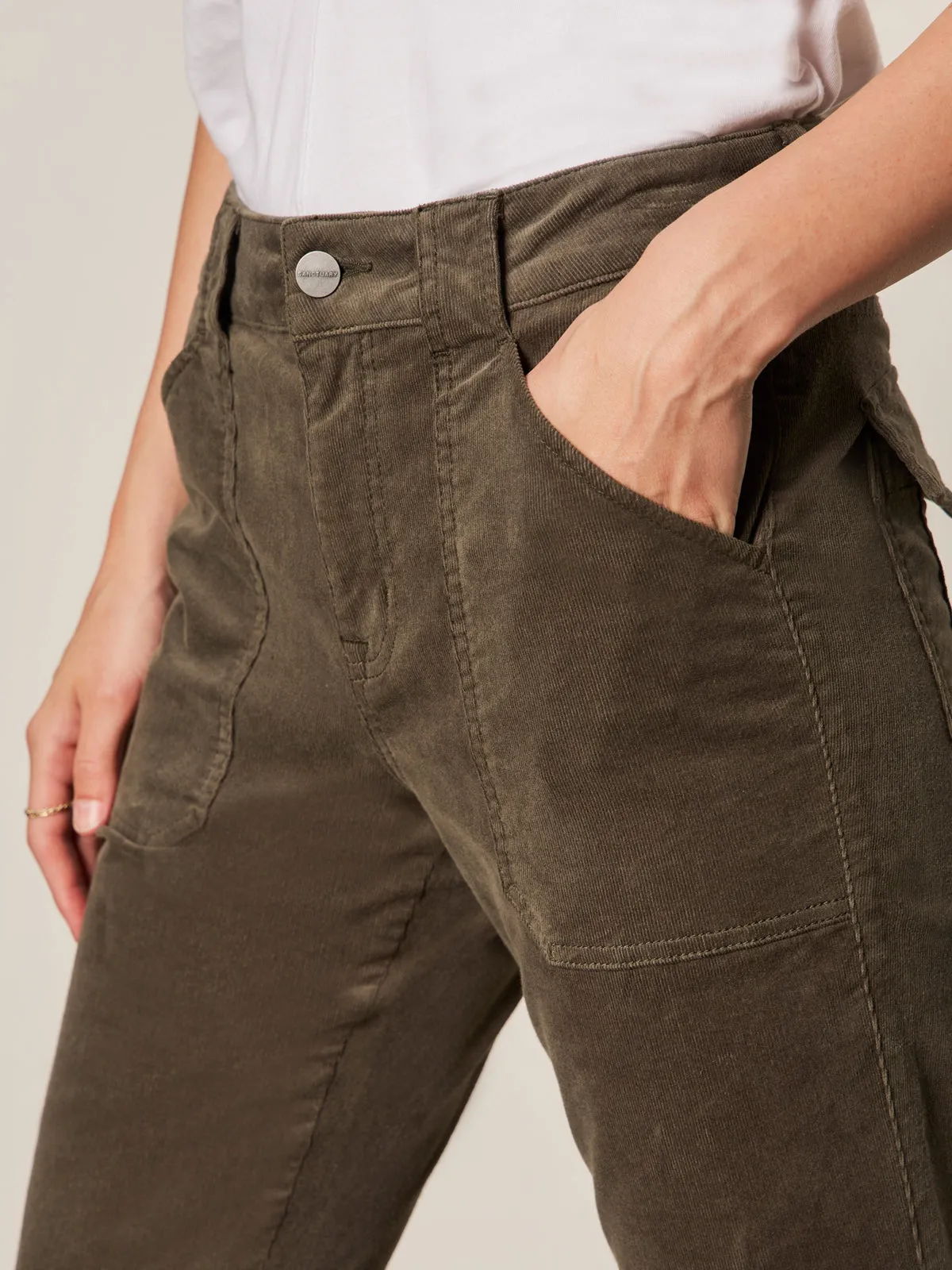 Corduroy Hayden Bootcut Pant Kalamata Sweat Wicking Lining Comfy Design