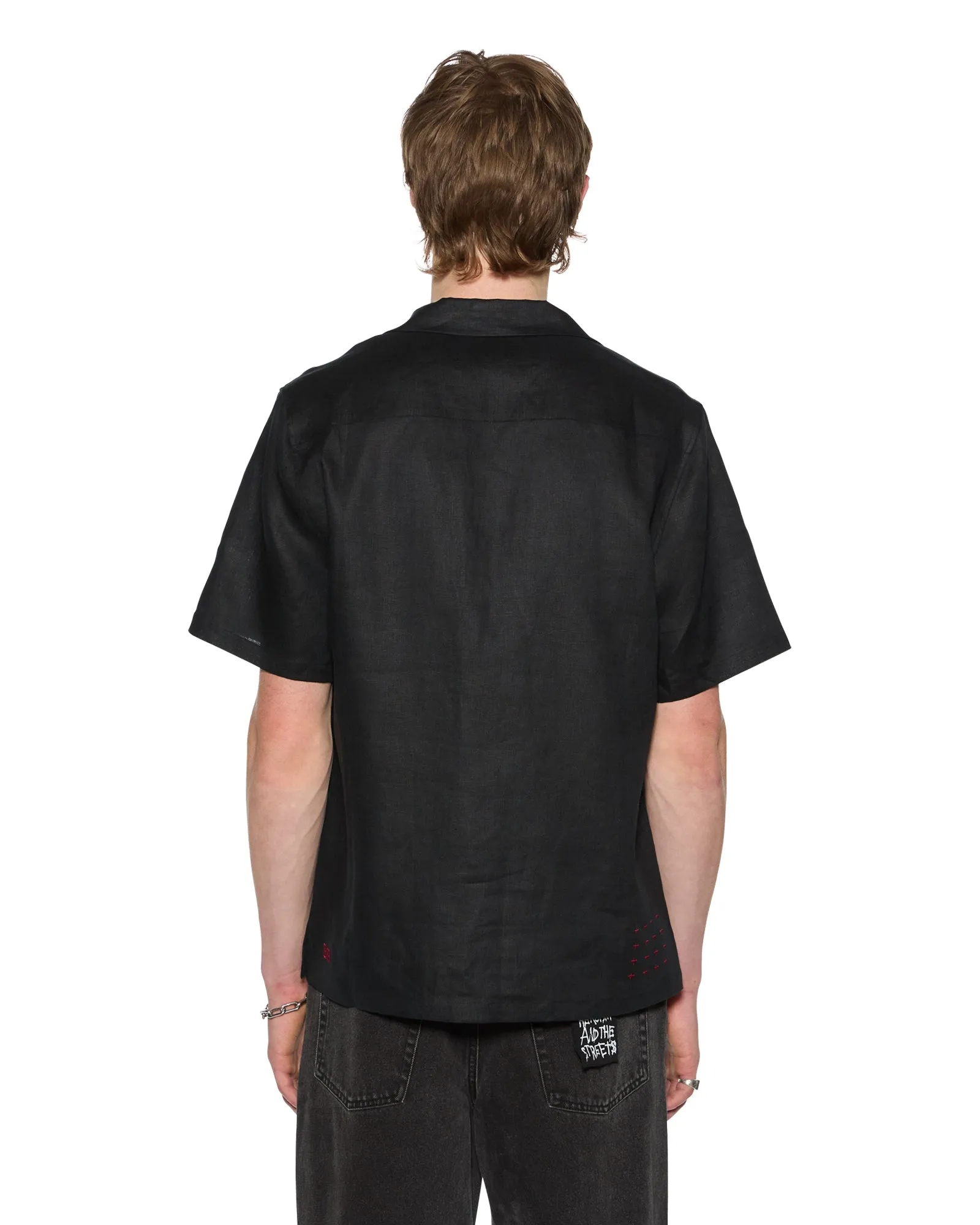 Wicking Inner Lining Durable Blend COSTA RESORT SS SHIRT BLACK Sustainable Textile