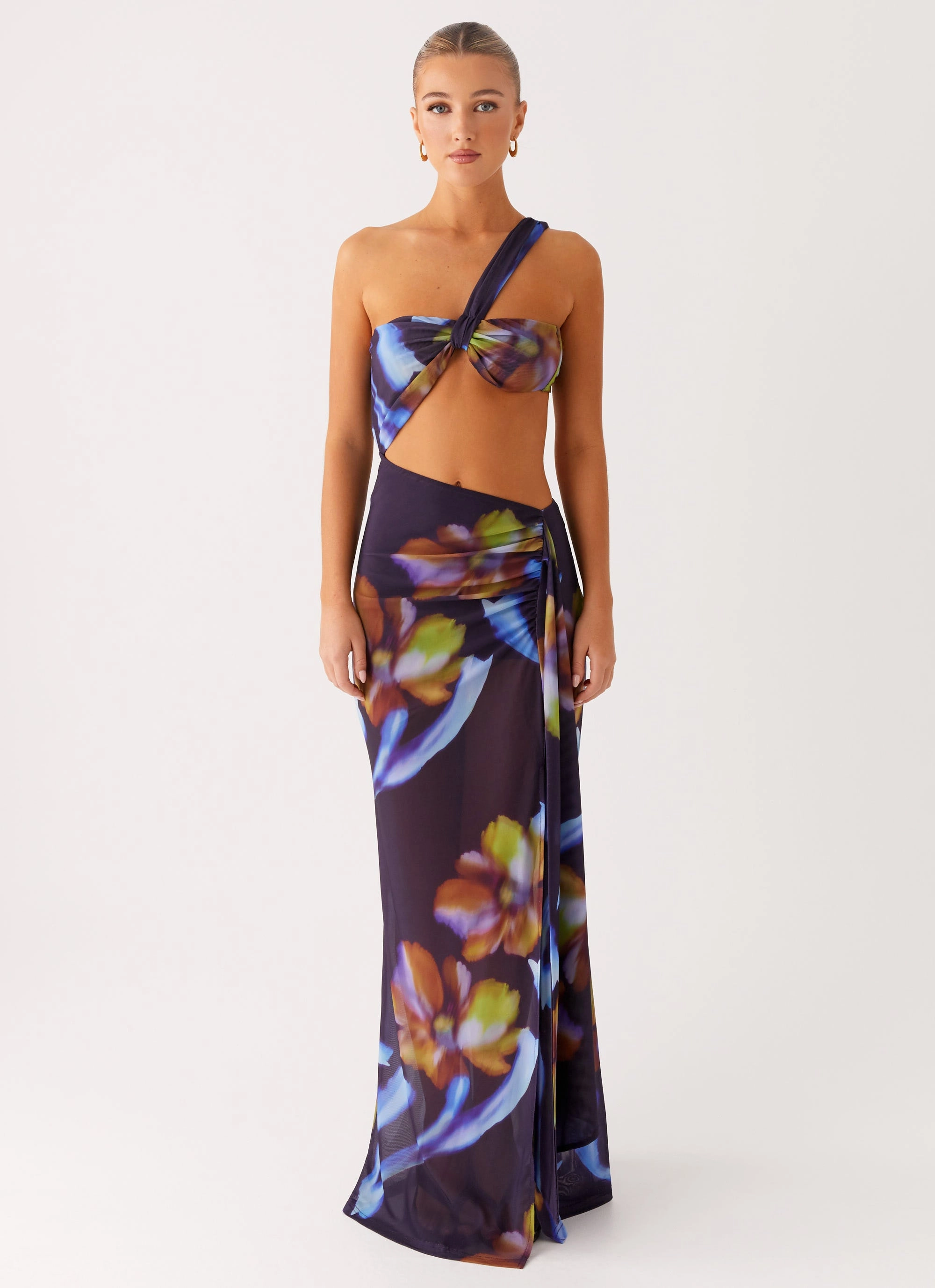 Costa Rica Maxi Dress - Dark Floral All-season garment Vibe Choice