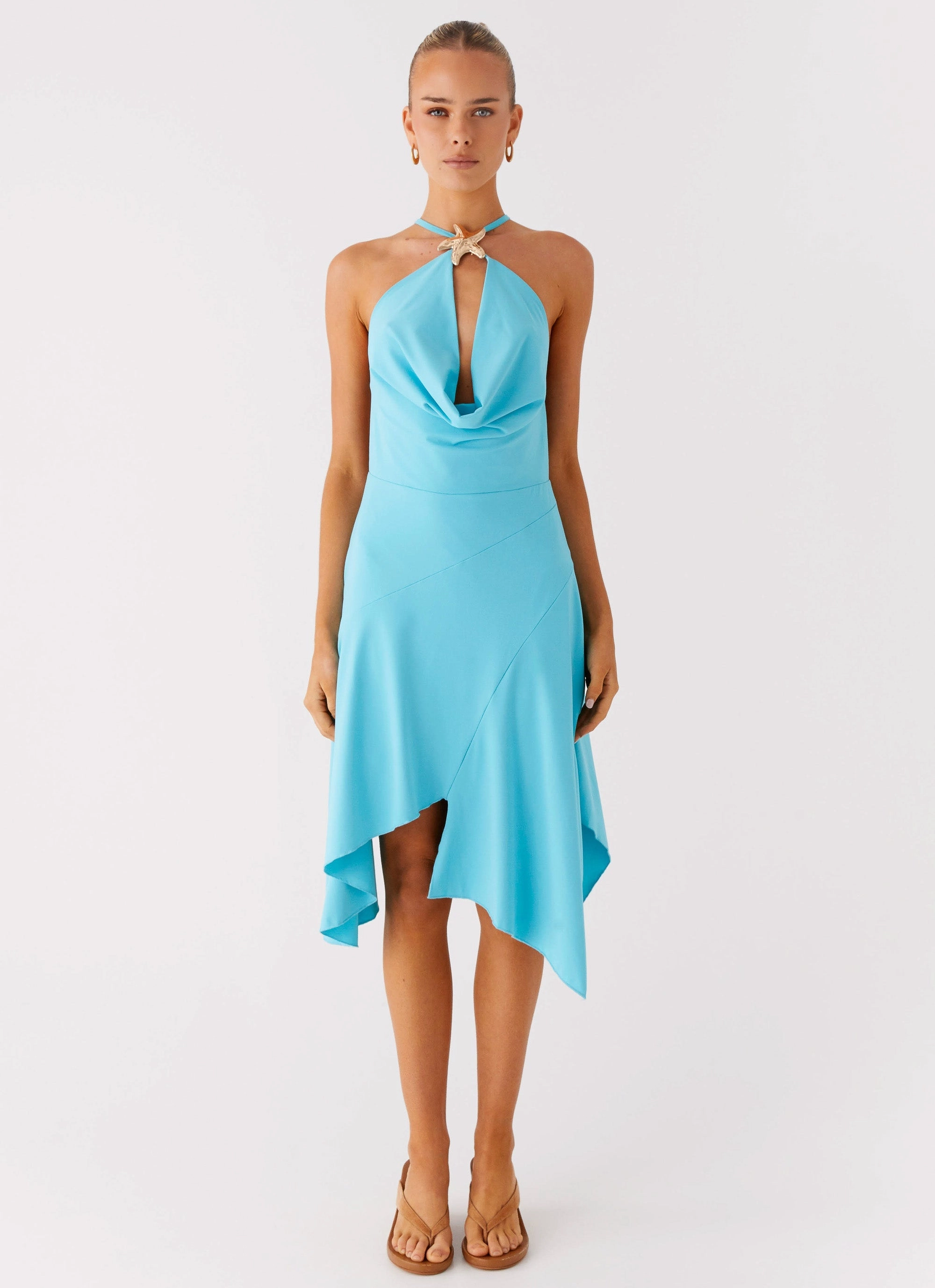 Chill Edge All Time Salt Kiss Midi Dress - Turquoise