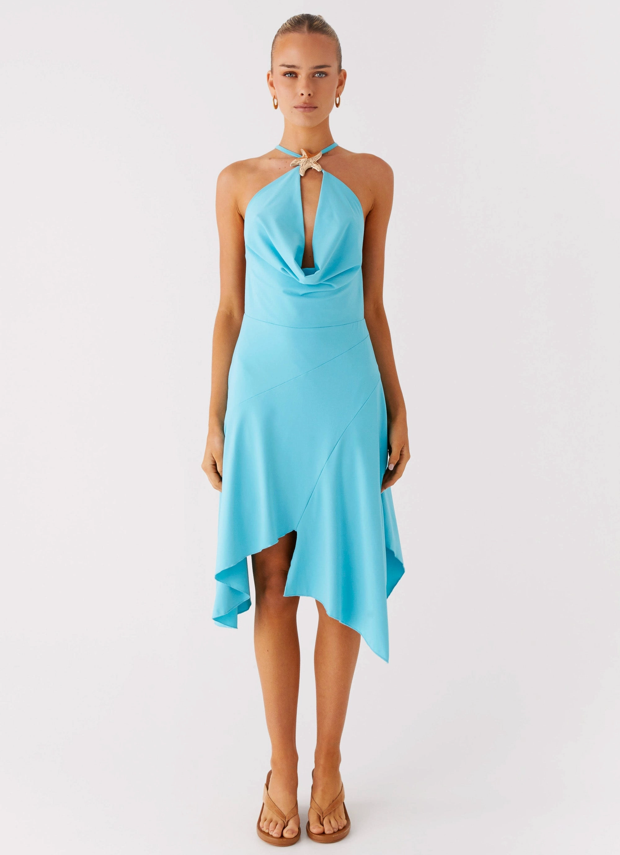 Salt Kiss Midi Dress - Turquoise Sharp Style Warm Base