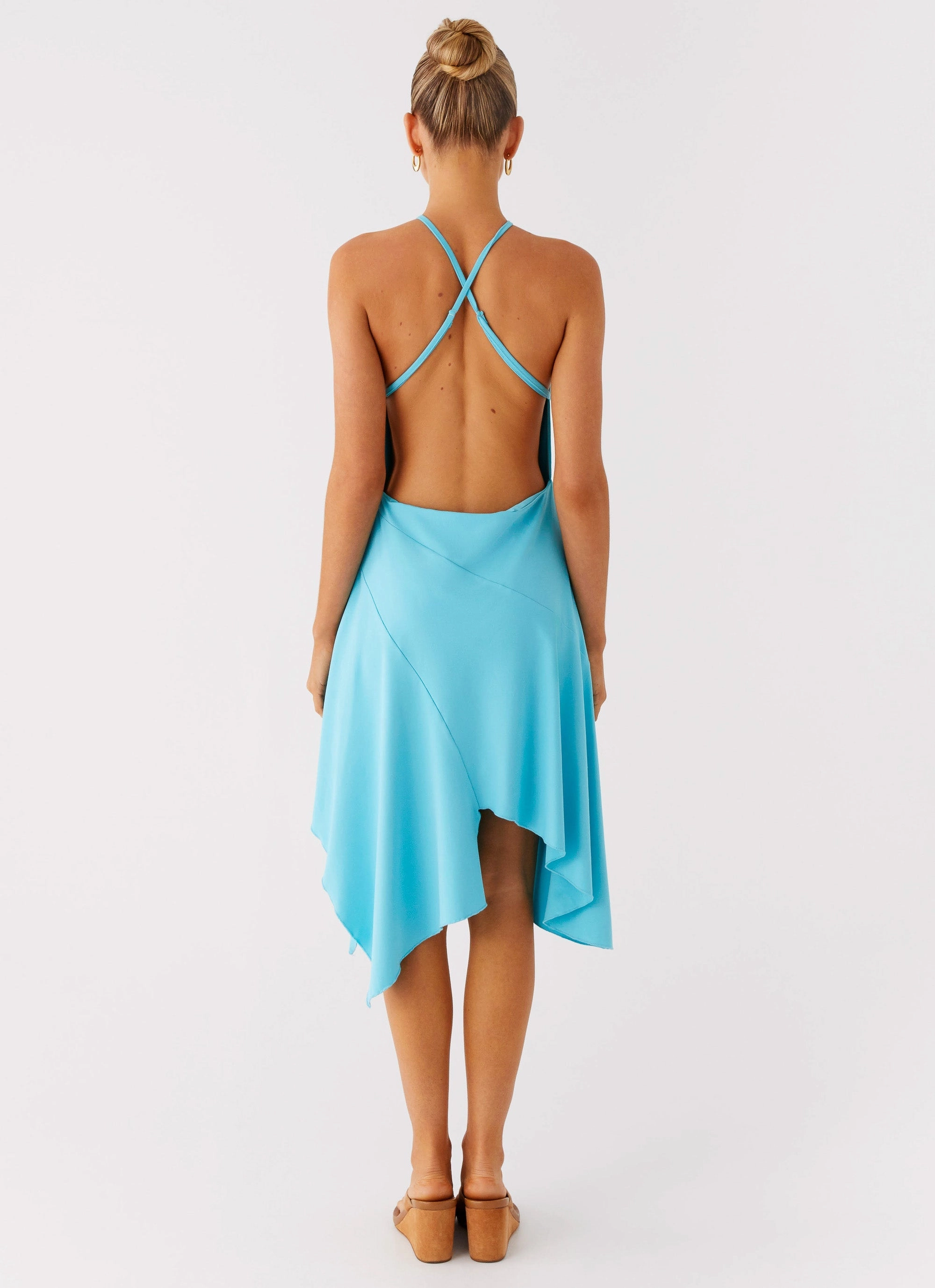 Autumn Look Salt Kiss Midi Dress - Turquoise
