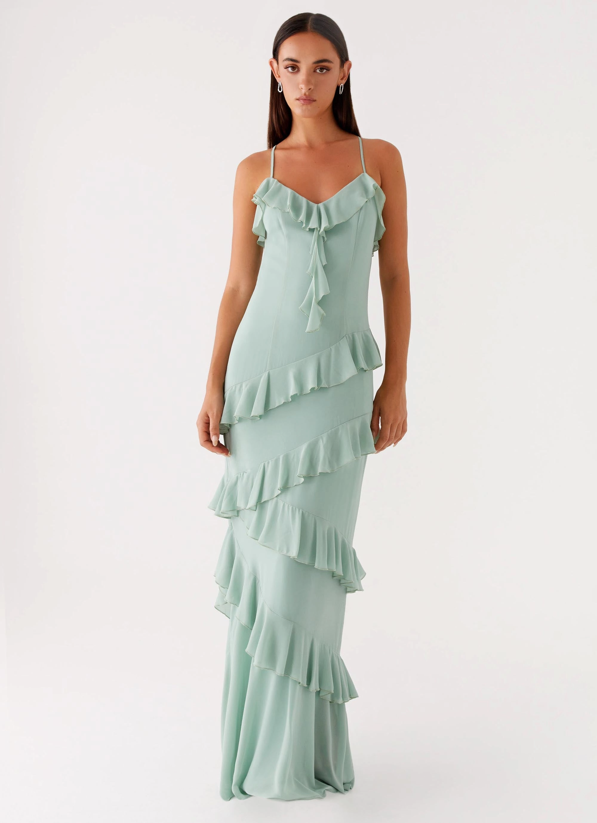 Country Club Maxi Dress - Sage Effortless Mood Neutral-Shade