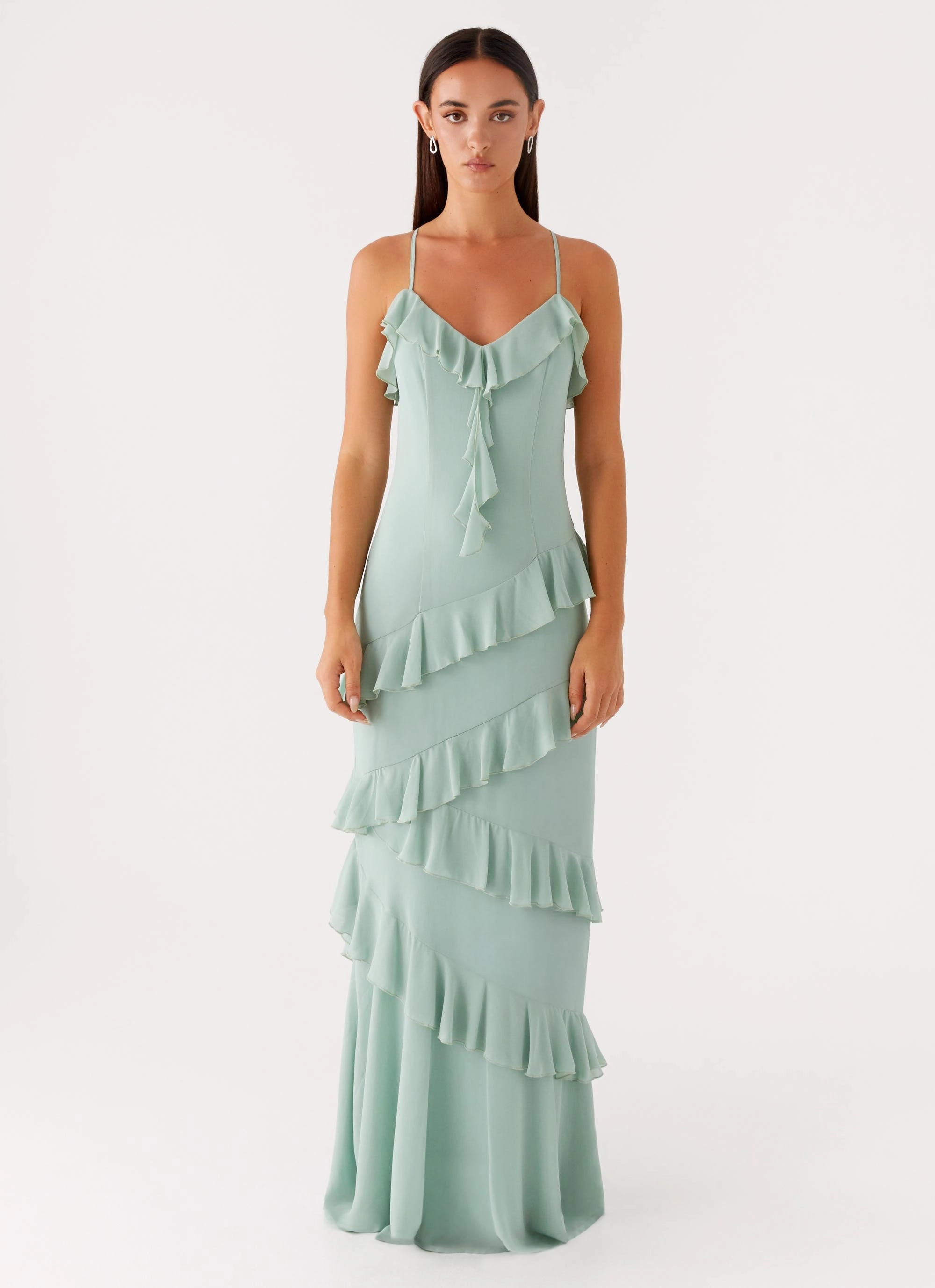 Outdoor Scene Country Club Maxi Dress - Sage