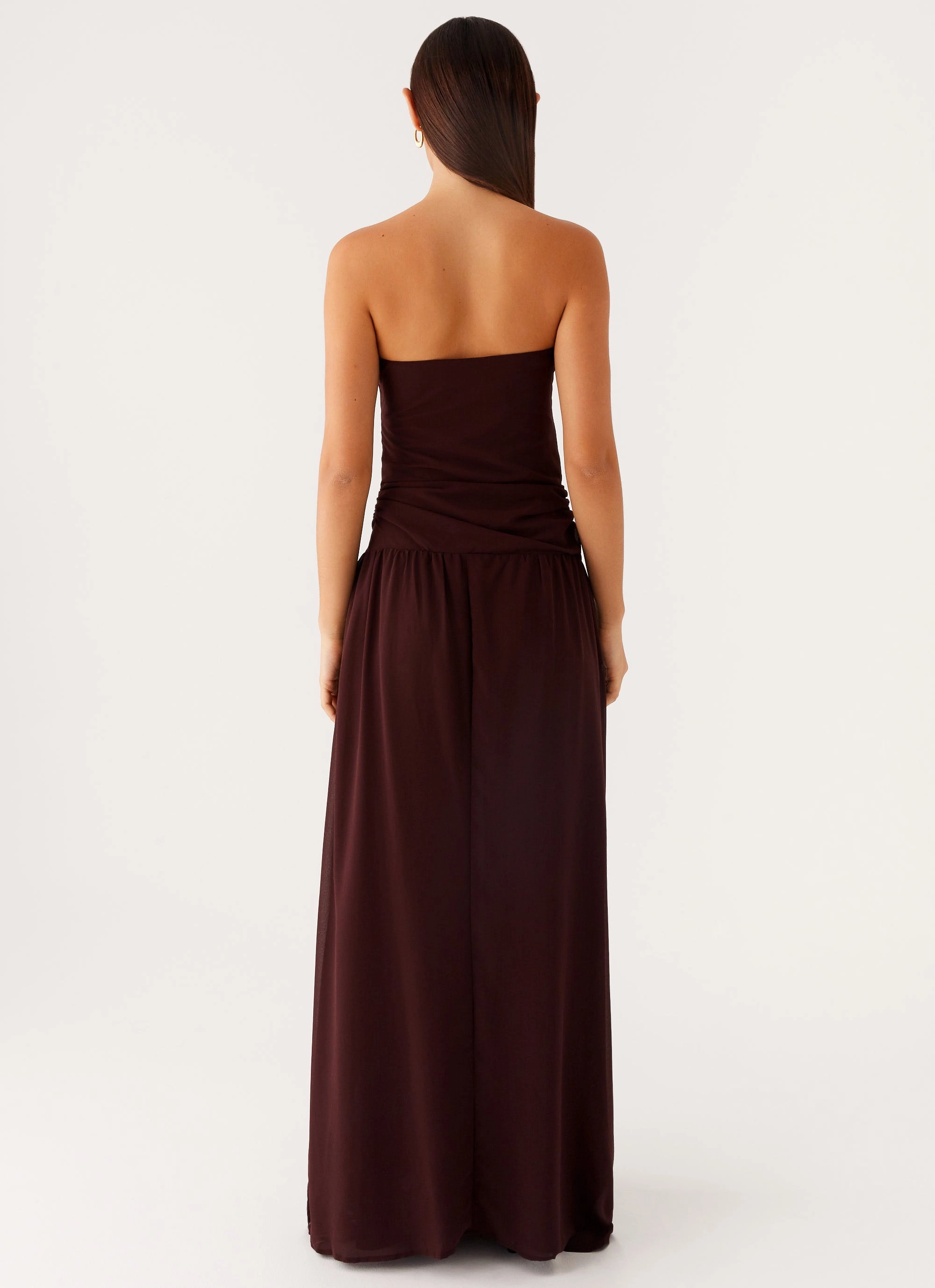 Tailored Wear Covia Strapless Maxi Dress - Dark Chocolate