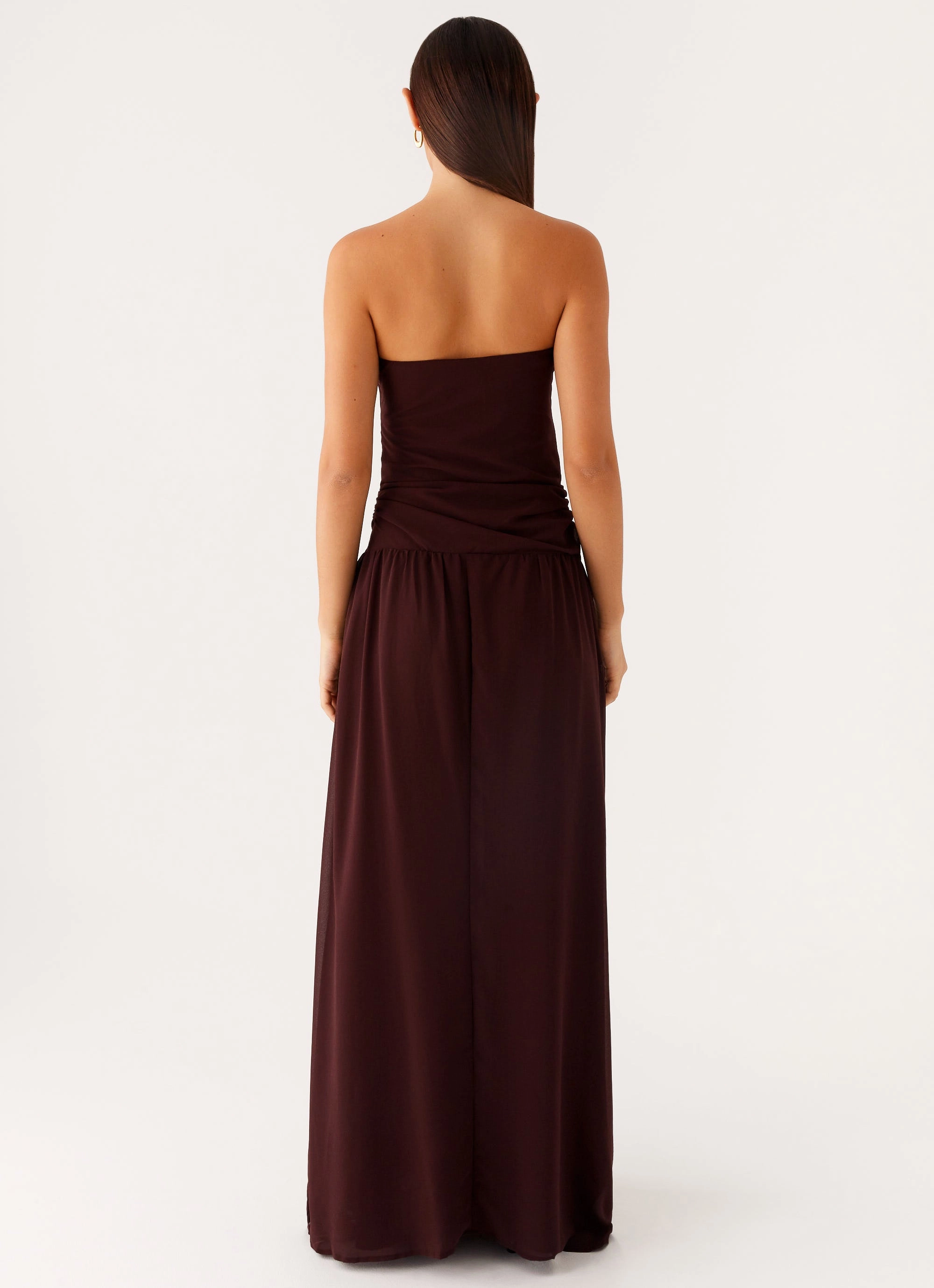 Covia Strapless Maxi Dress - Dark Chocolate Perfect Mood Grace Color