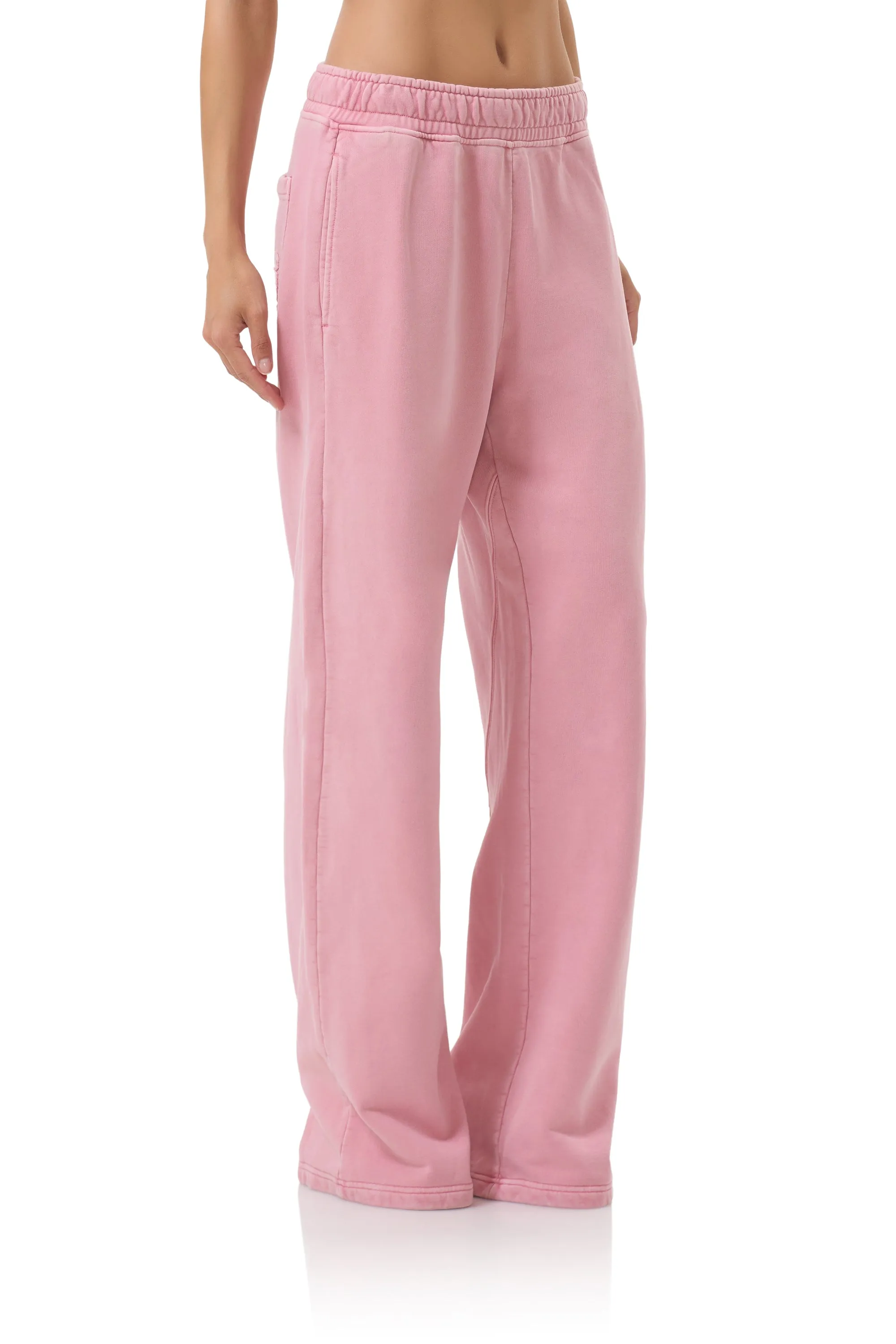 Finley Straight Leg Sweatpant - Clay Pink Fitted waist Everyday Comfort Fit