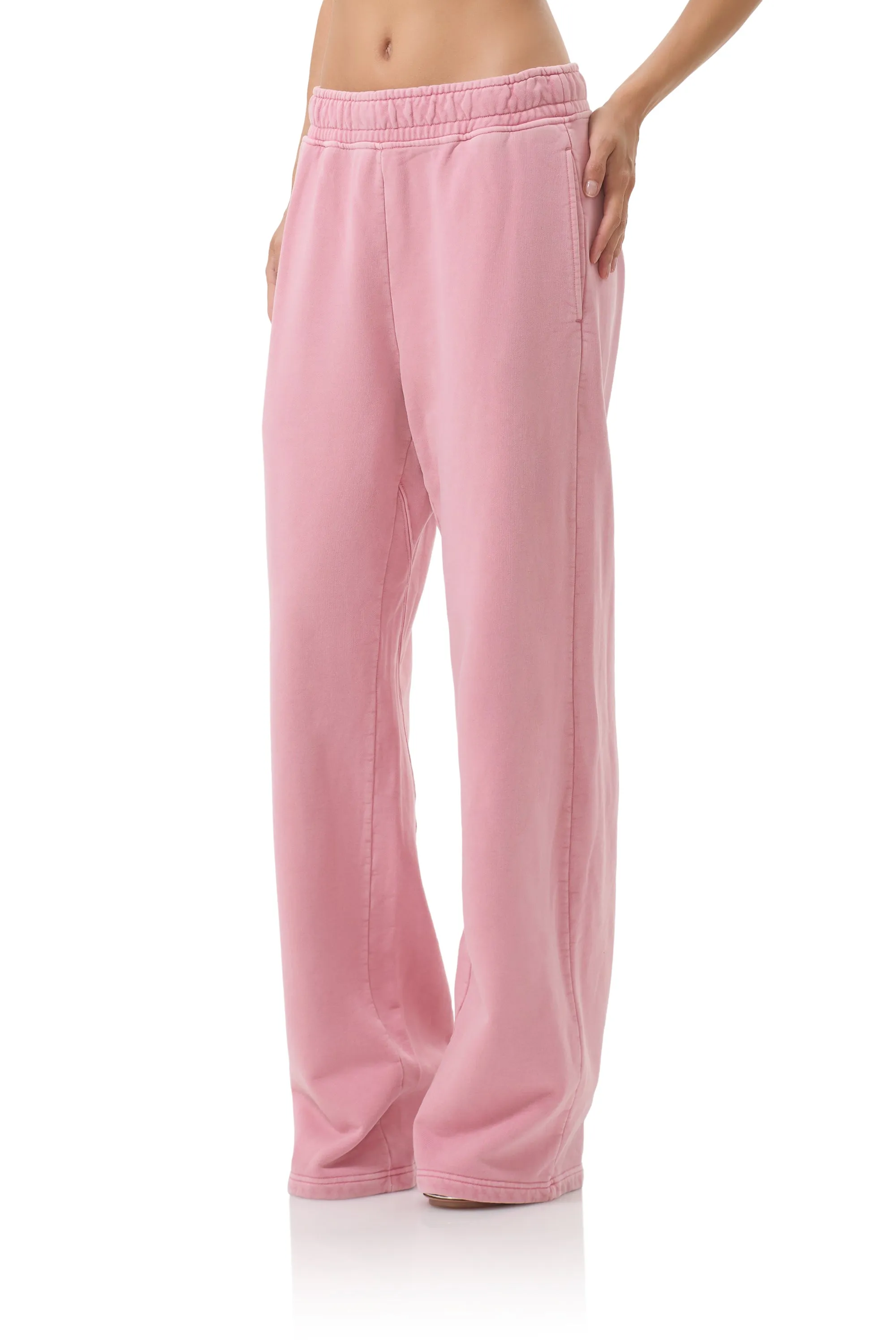 Finley Straight Leg Sweatpant - Clay Pink Smart Casual