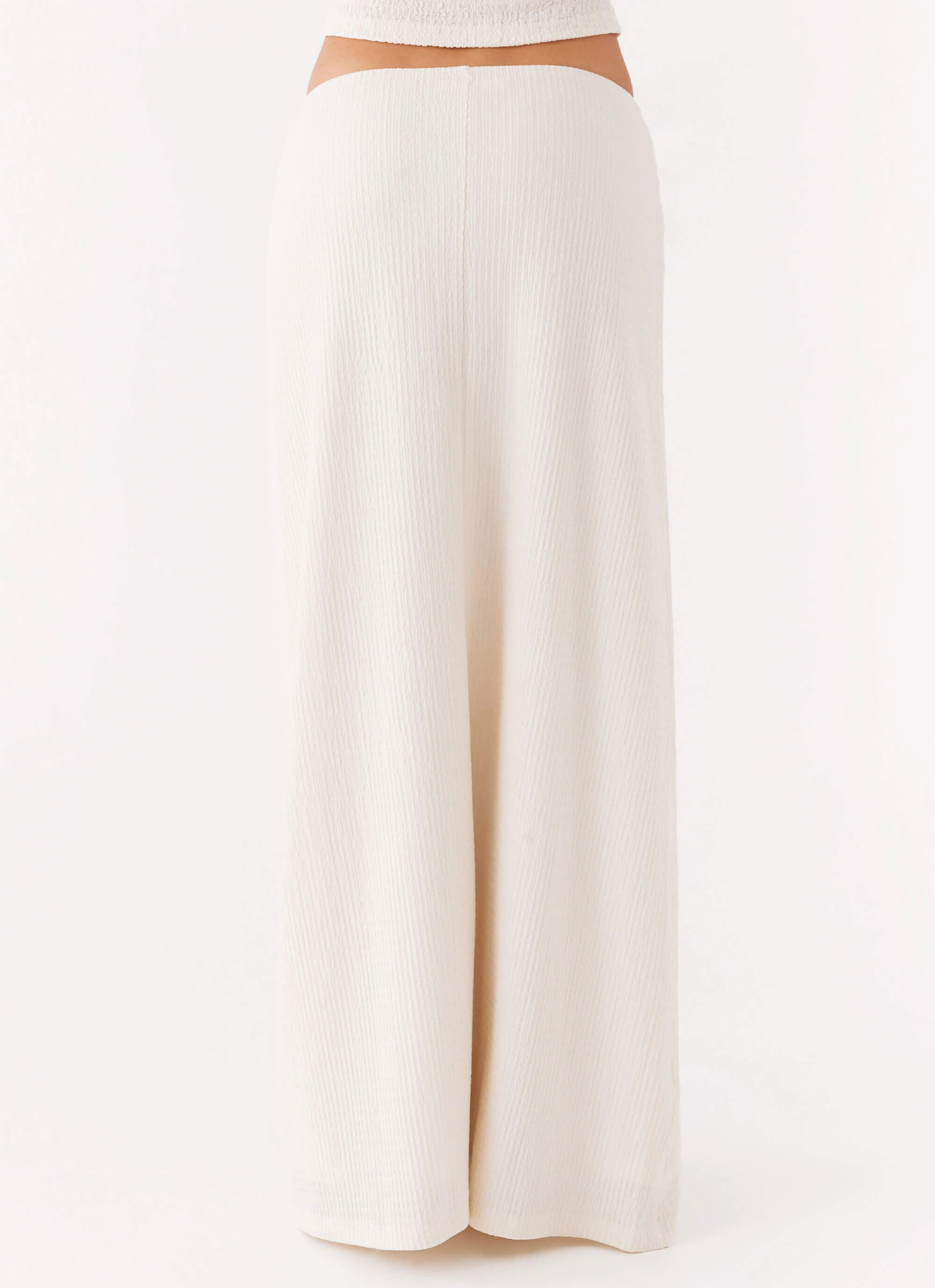 Tatum Low Rise Maxi Skirt - Ivory personalized option
