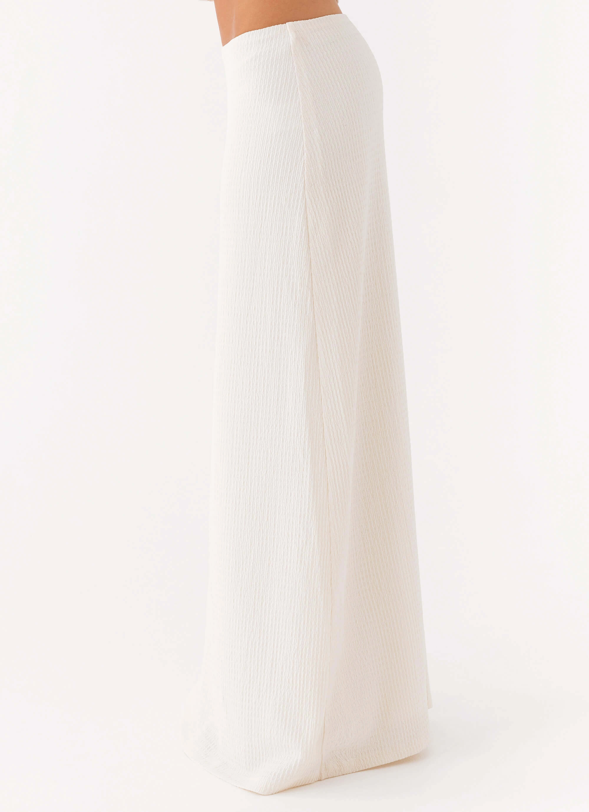 Cotton Rich Tatum Low Rise Maxi Skirt - Ivory
