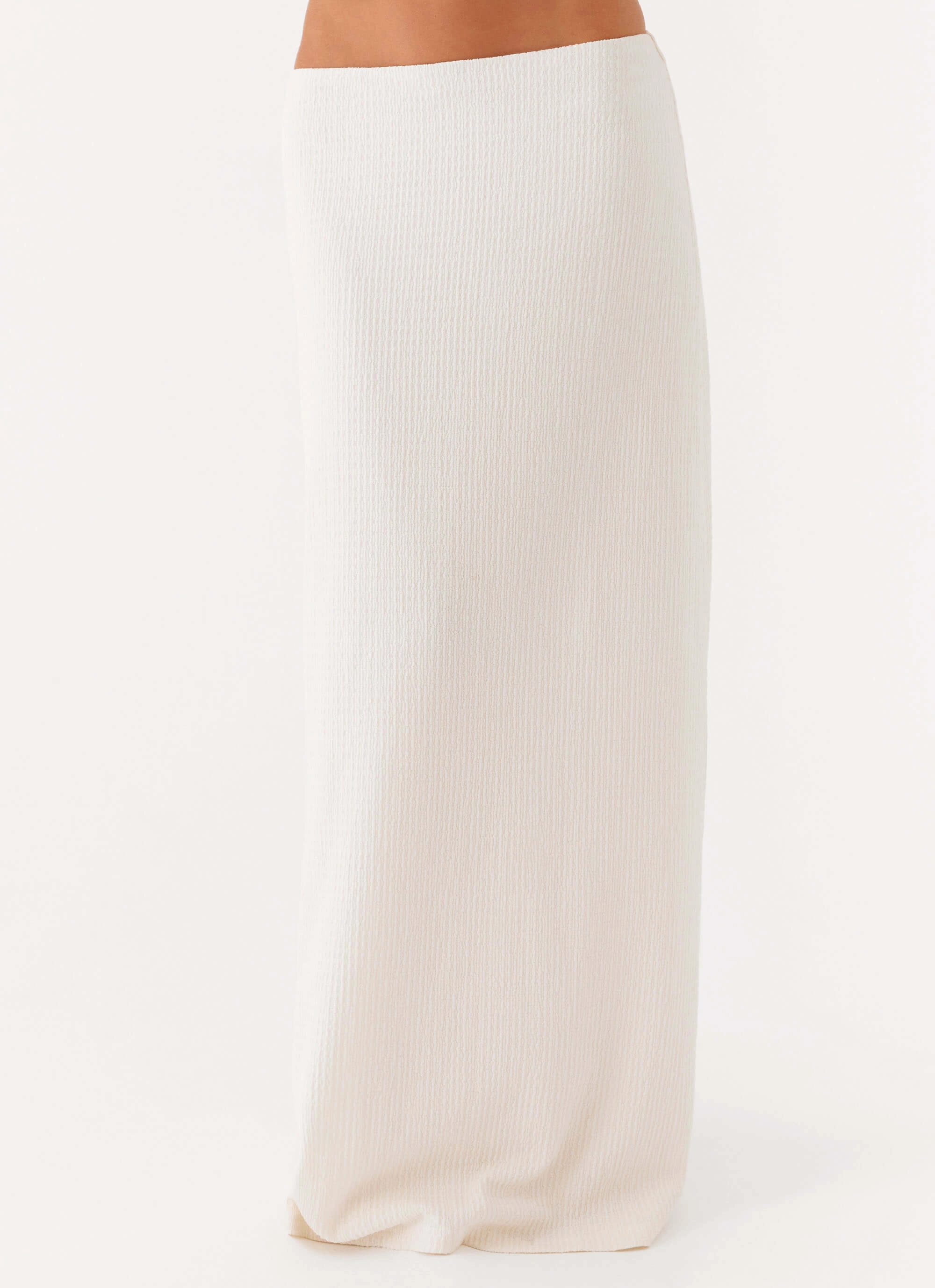 Tatum Low Rise Maxi Skirt - Ivory Convertible Style Simple Layers