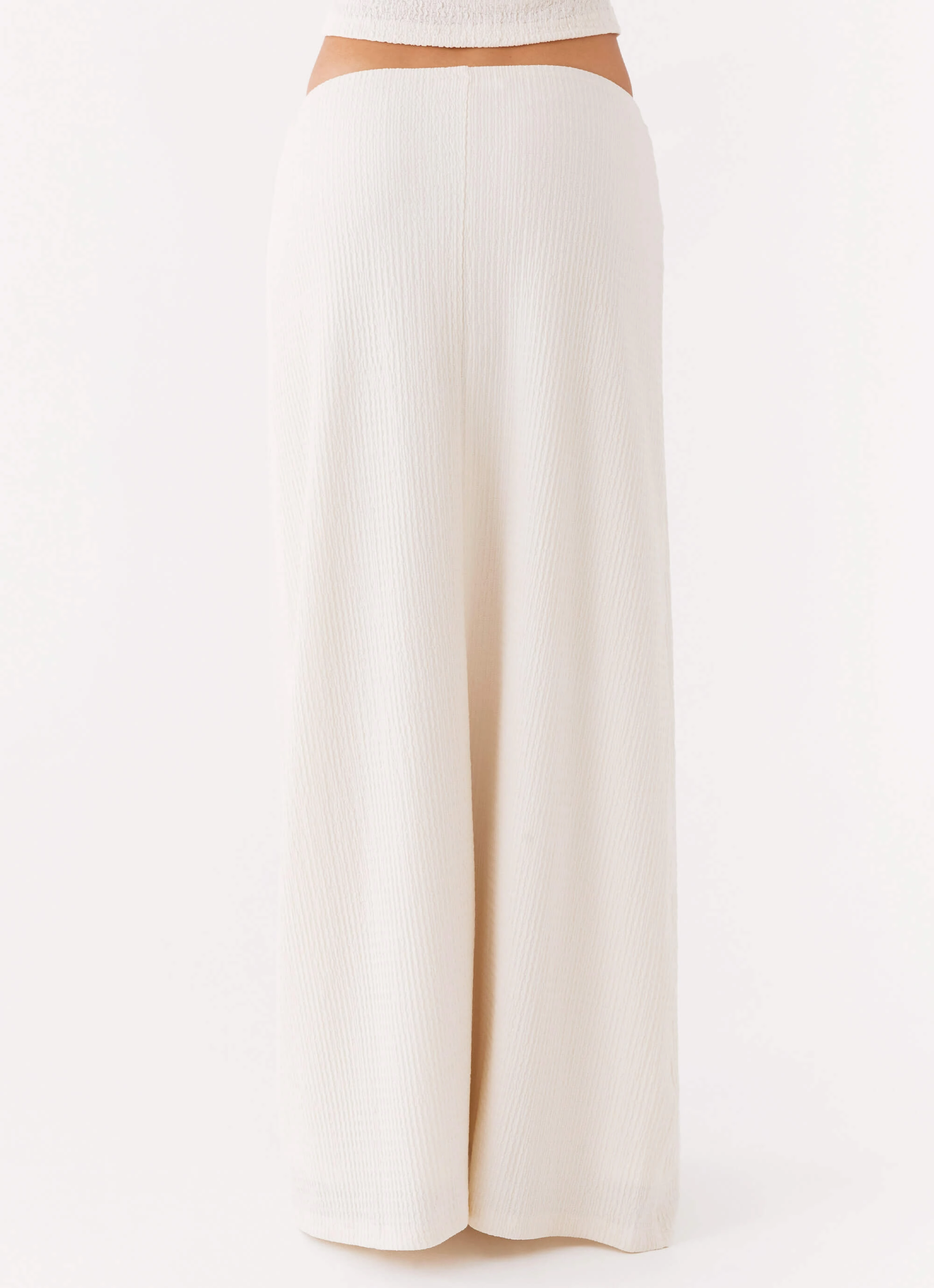 Tatum Low Rise Maxi Skirt - Ivory Budget Friendly