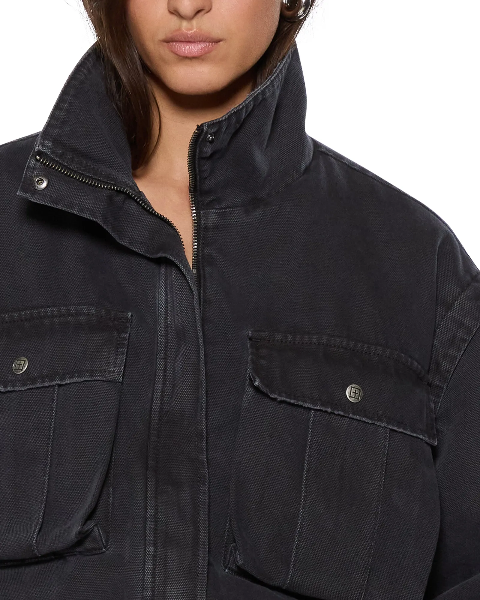 CROPPED ANORAK BLACK Commute