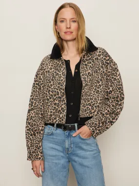 Cropped Barn Jacket French Kitty Four Way Stretch Material High Density Weave