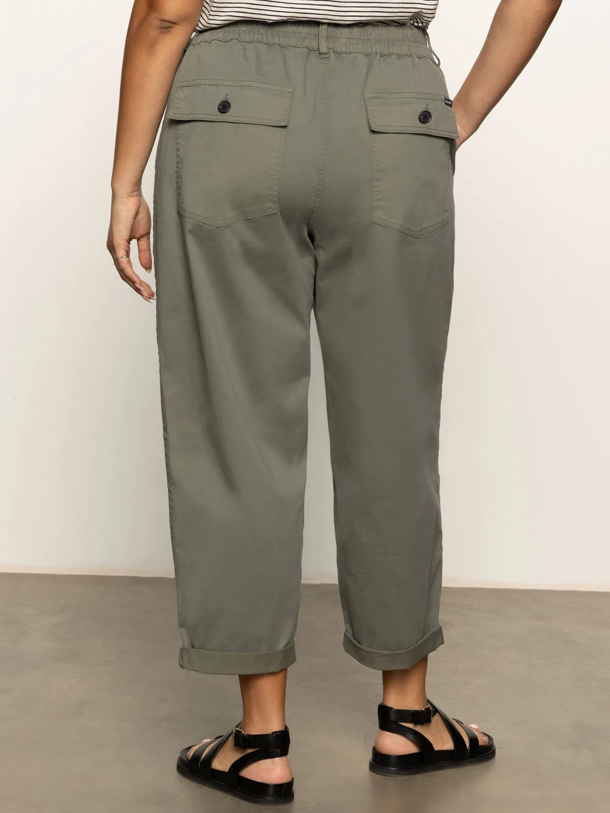 Casual Vibes Tagless label Cruiser Chino Semi High Rise Pant Dark Spruce Extended Sizing