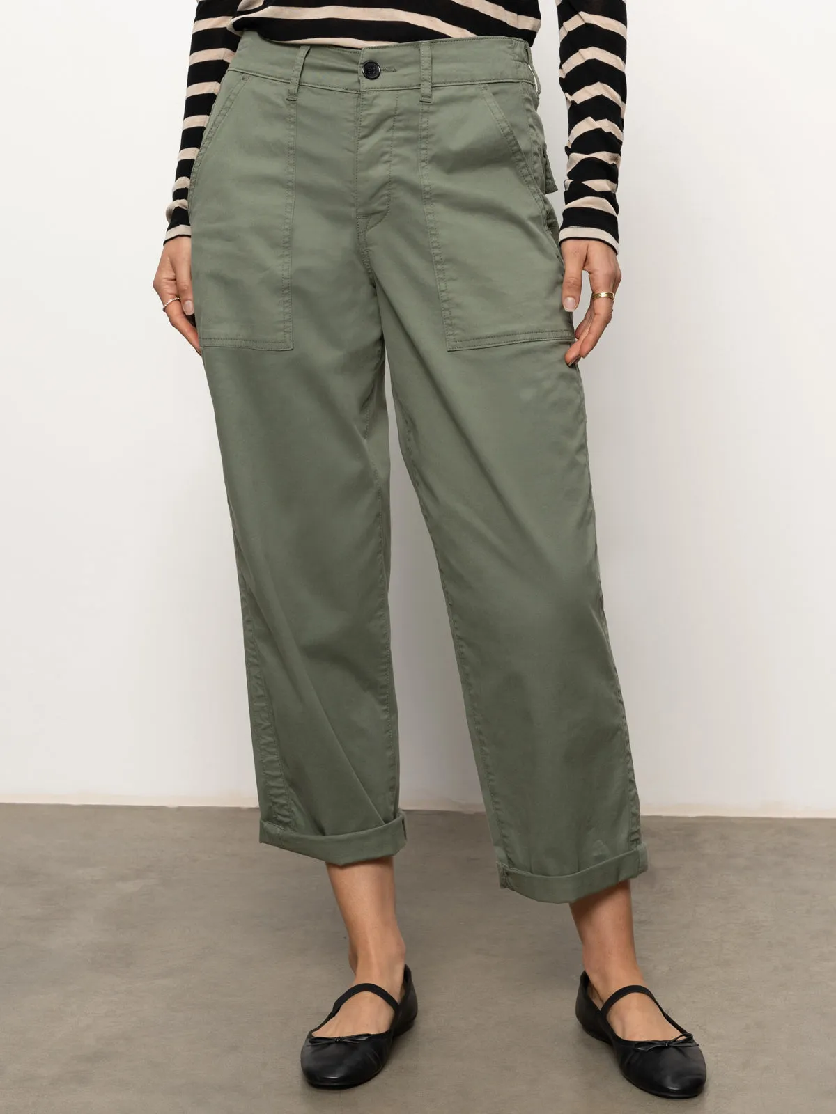 Cruiser Chino Semi High Rise Pant Dark Spruce SnagFreeFabric