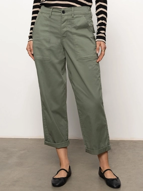 SeamlessConstruction Stretchable Material Cruiser Chino Semi High Rise Pant Dark Spruce